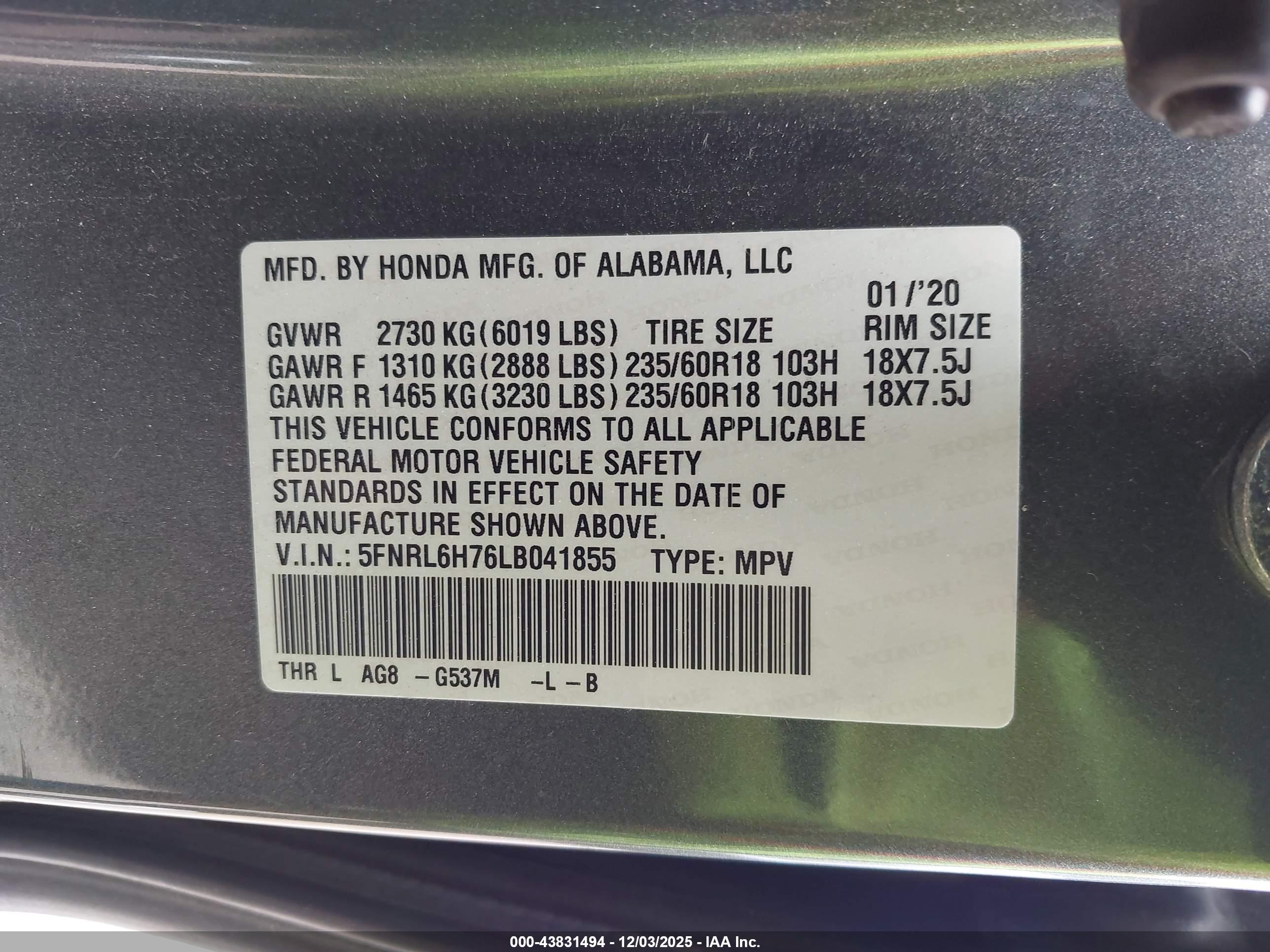 HONDA ODYSSEY image 9