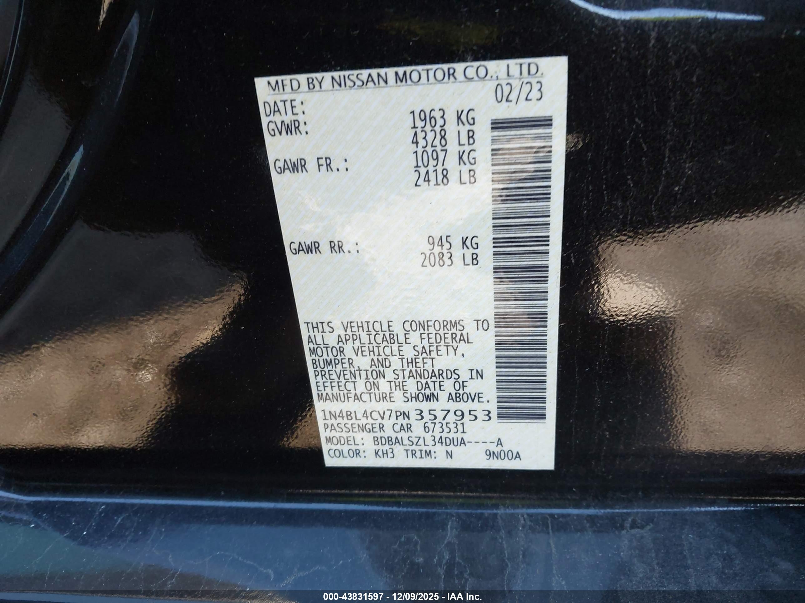 NISSAN ALTIMA image 9
