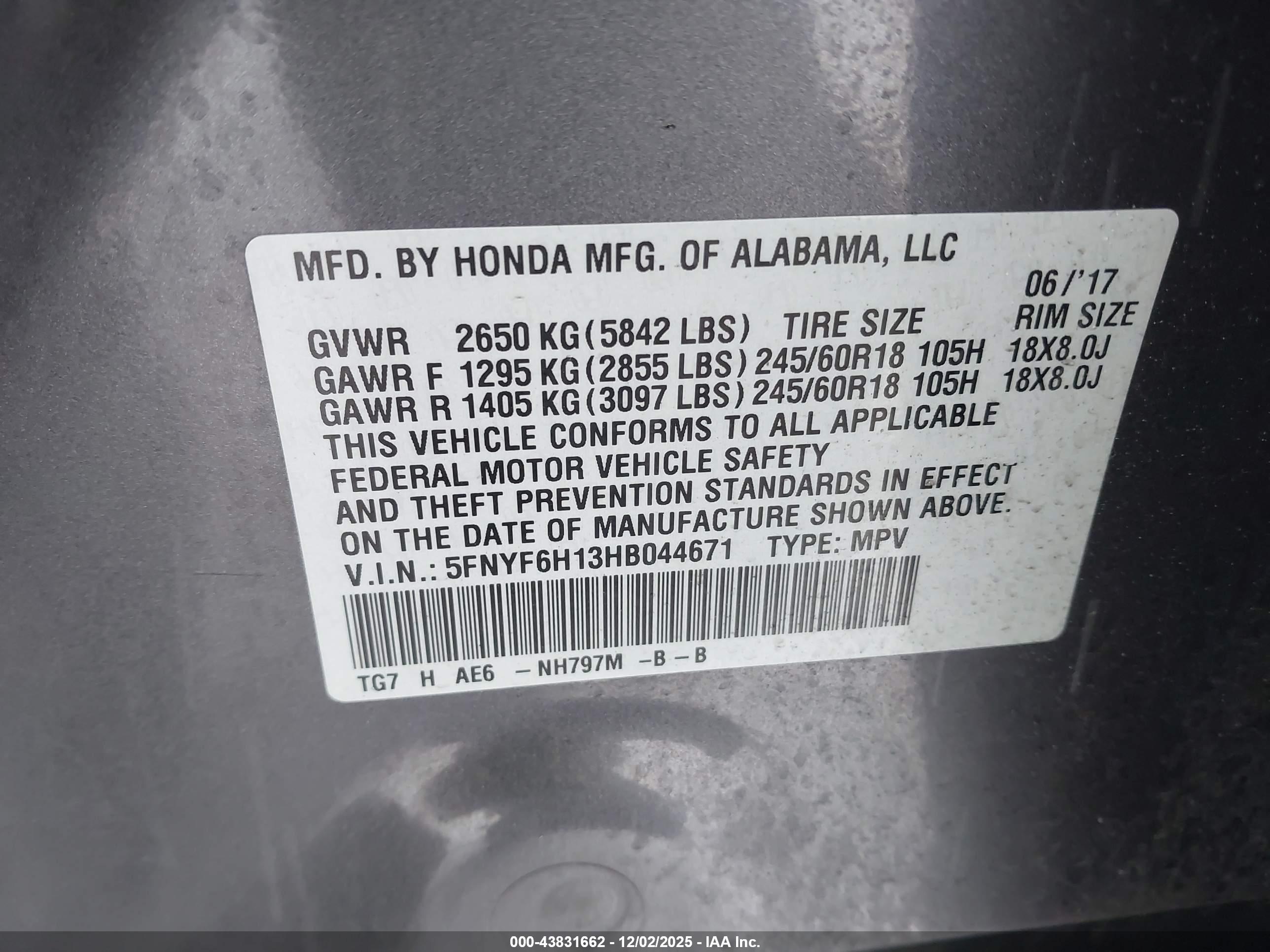 HONDA PILOT image 9