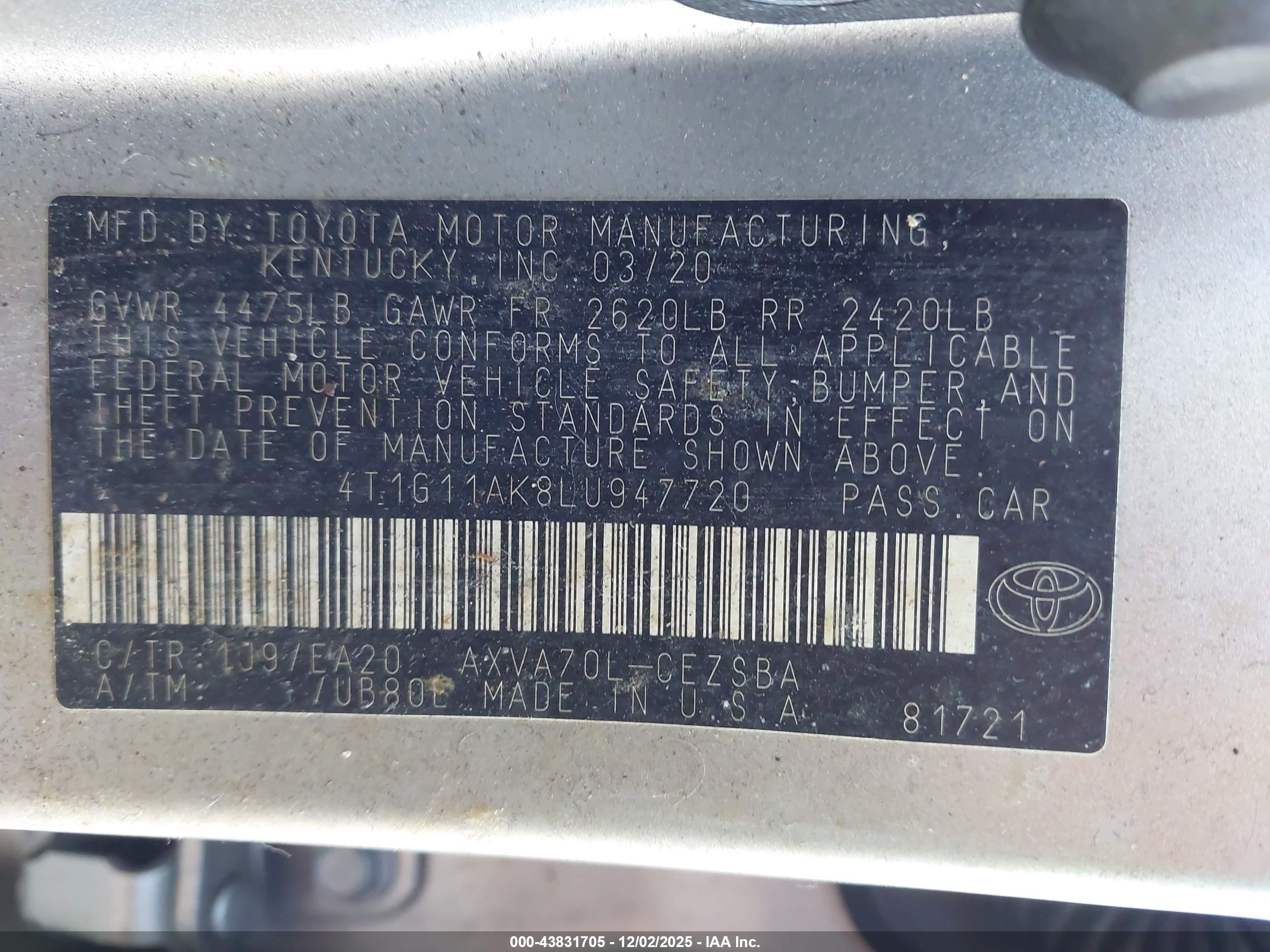 TOYOTA CAMRY image 9