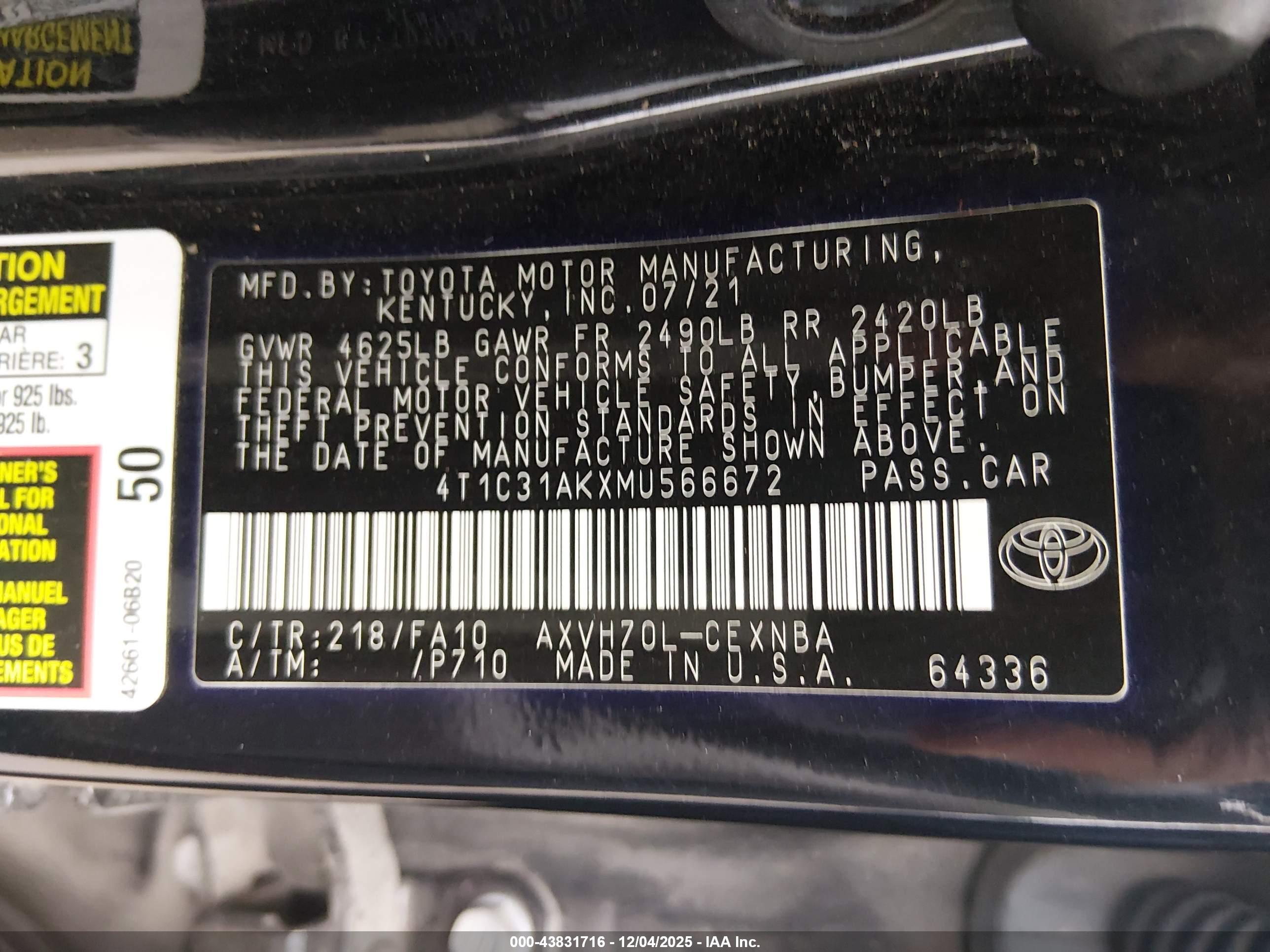 TOYOTA CAMRY image 9