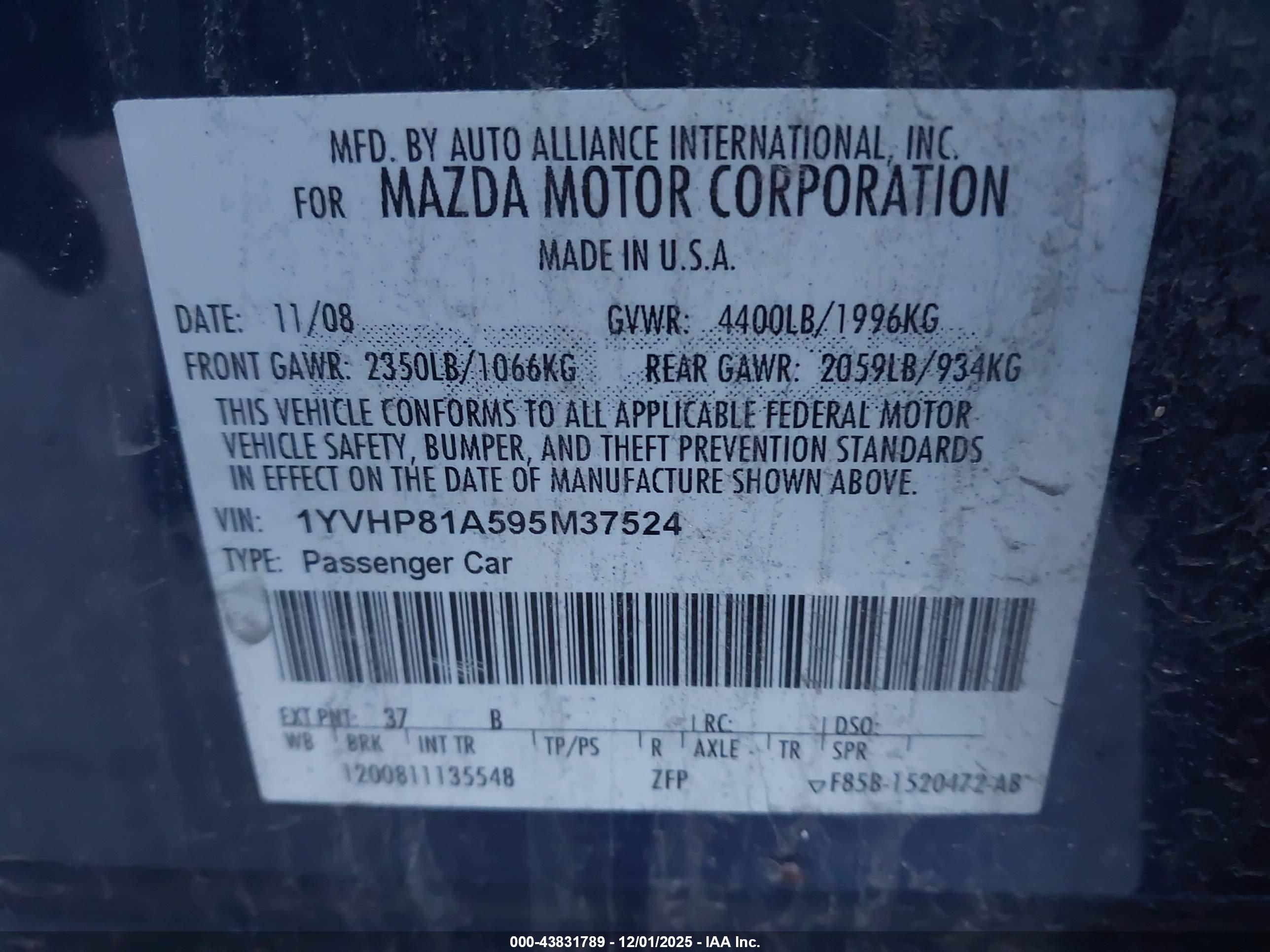 MAZDA MAZDA6 image 9