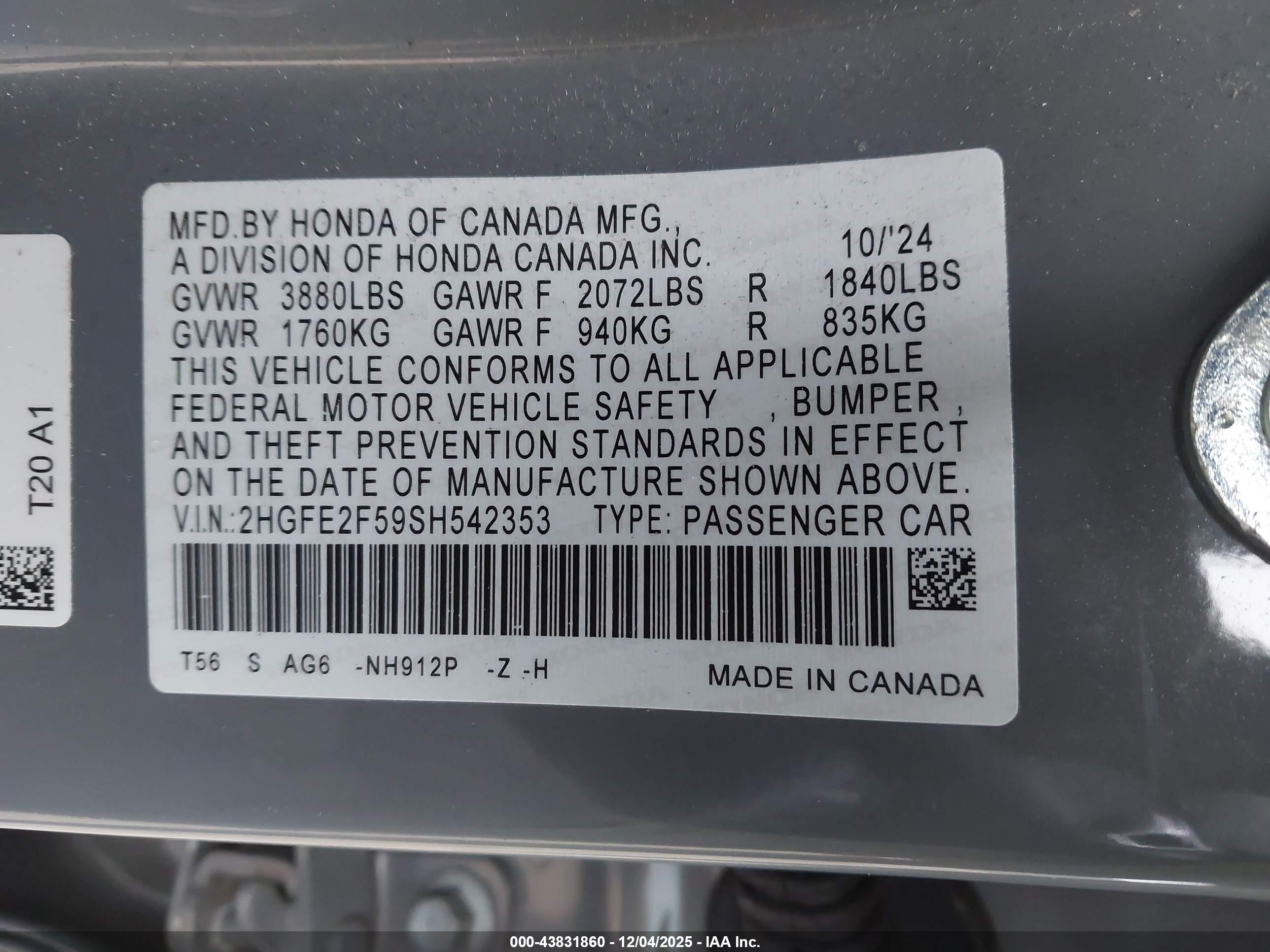 HONDA CIVIC image 9