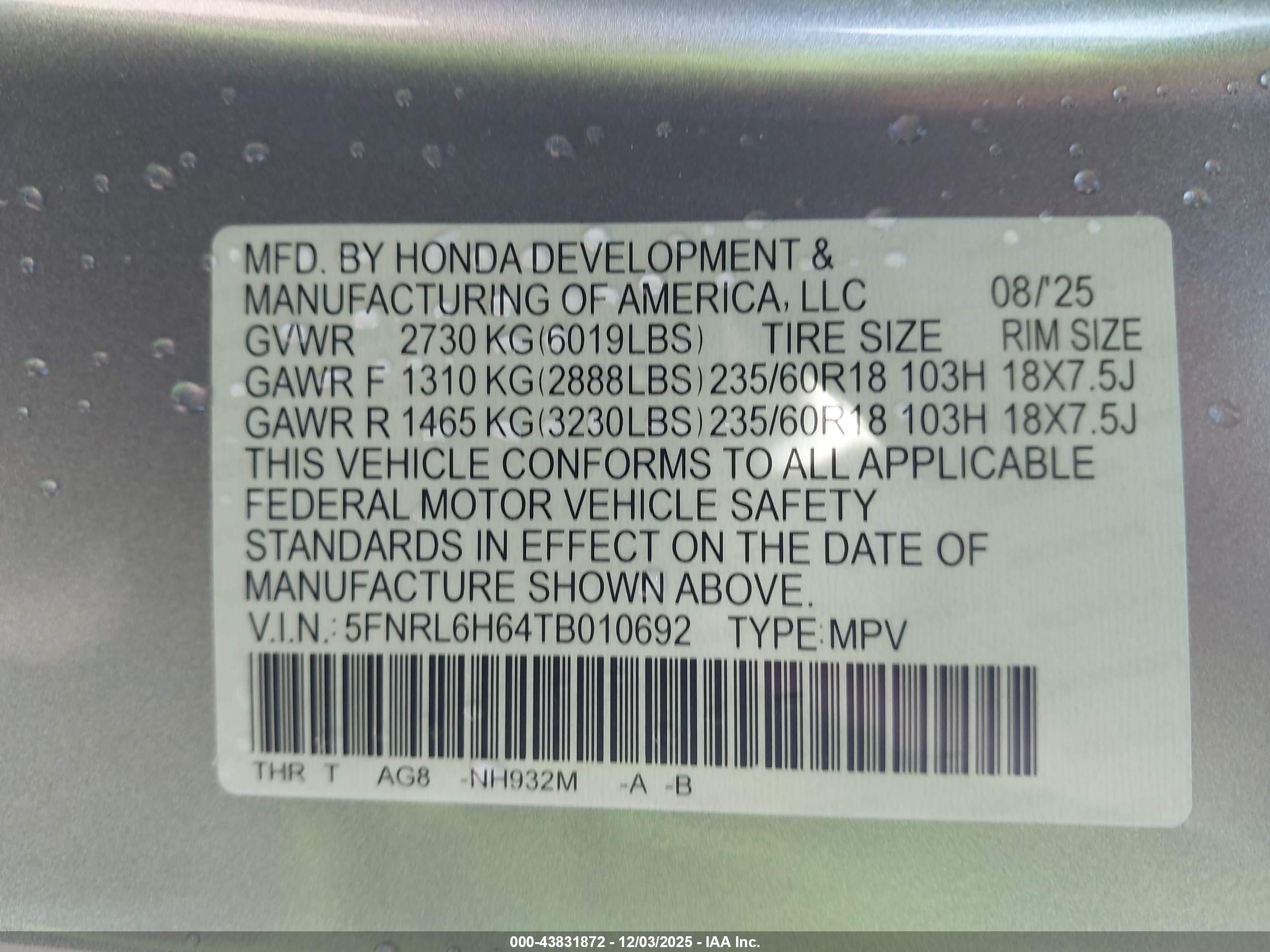 HONDA ODYSSEY image 9
