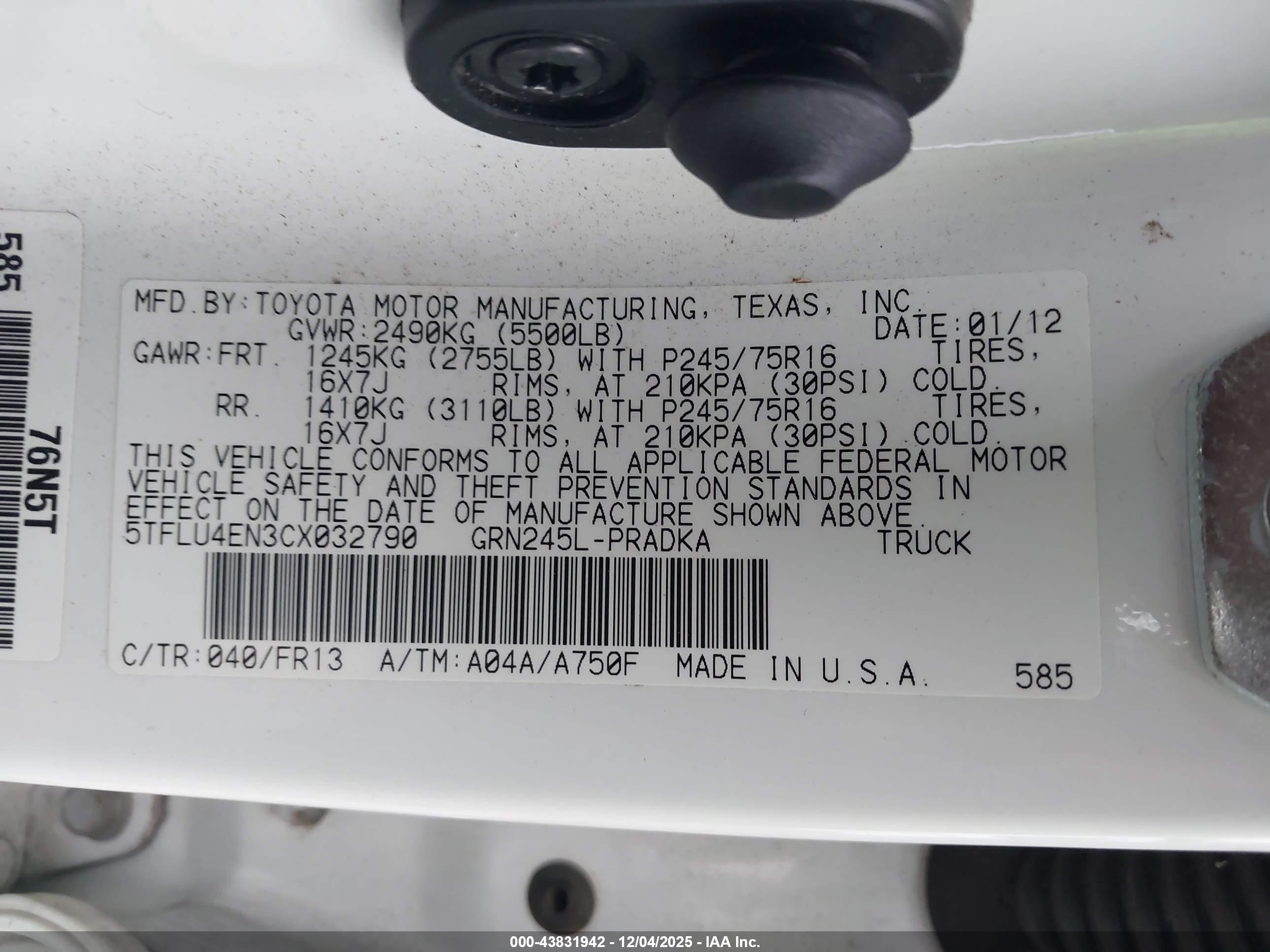 TOYOTA TACOMA image 9
