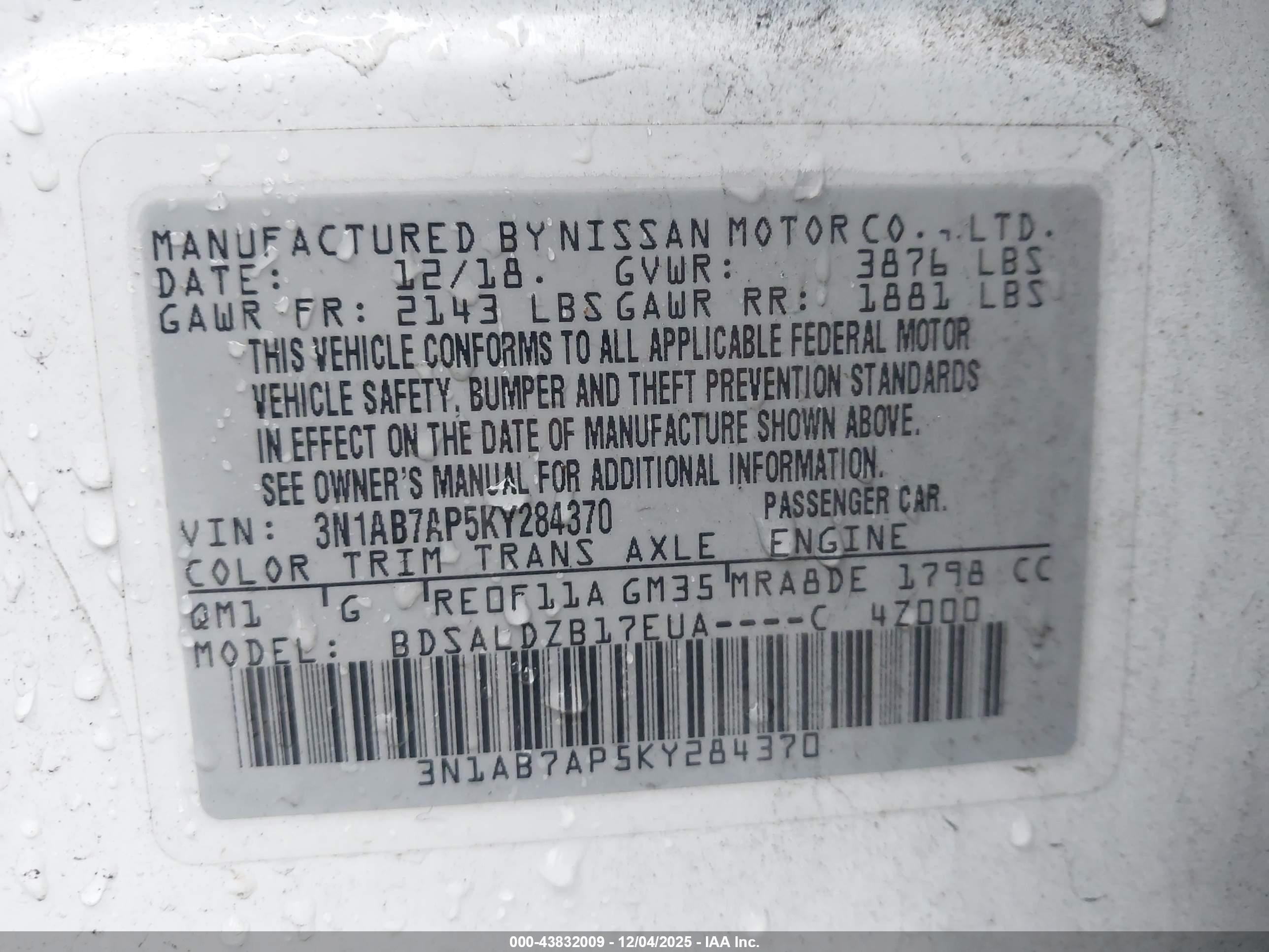 NISSAN SENTRA image 9