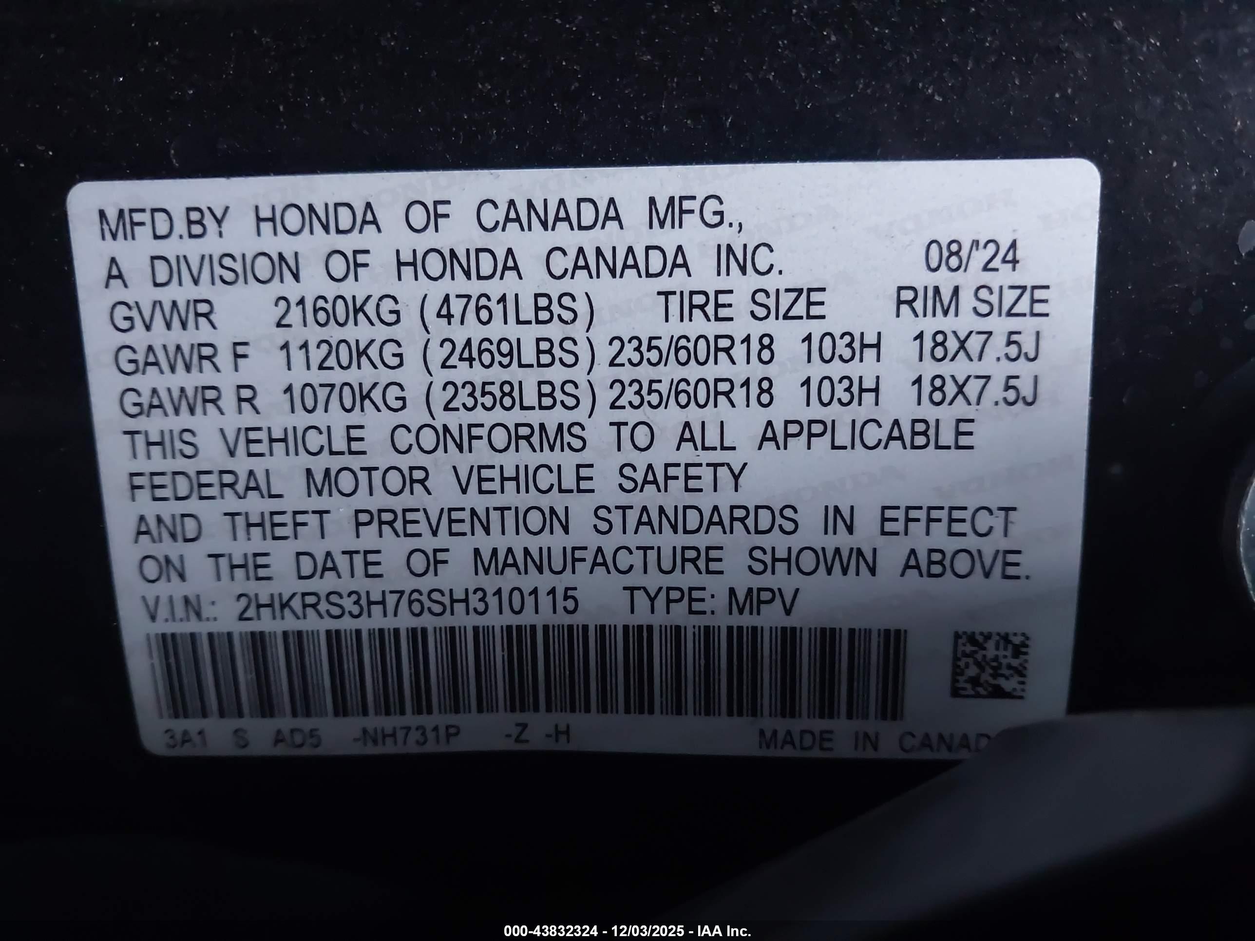 HONDA CR-V image 9