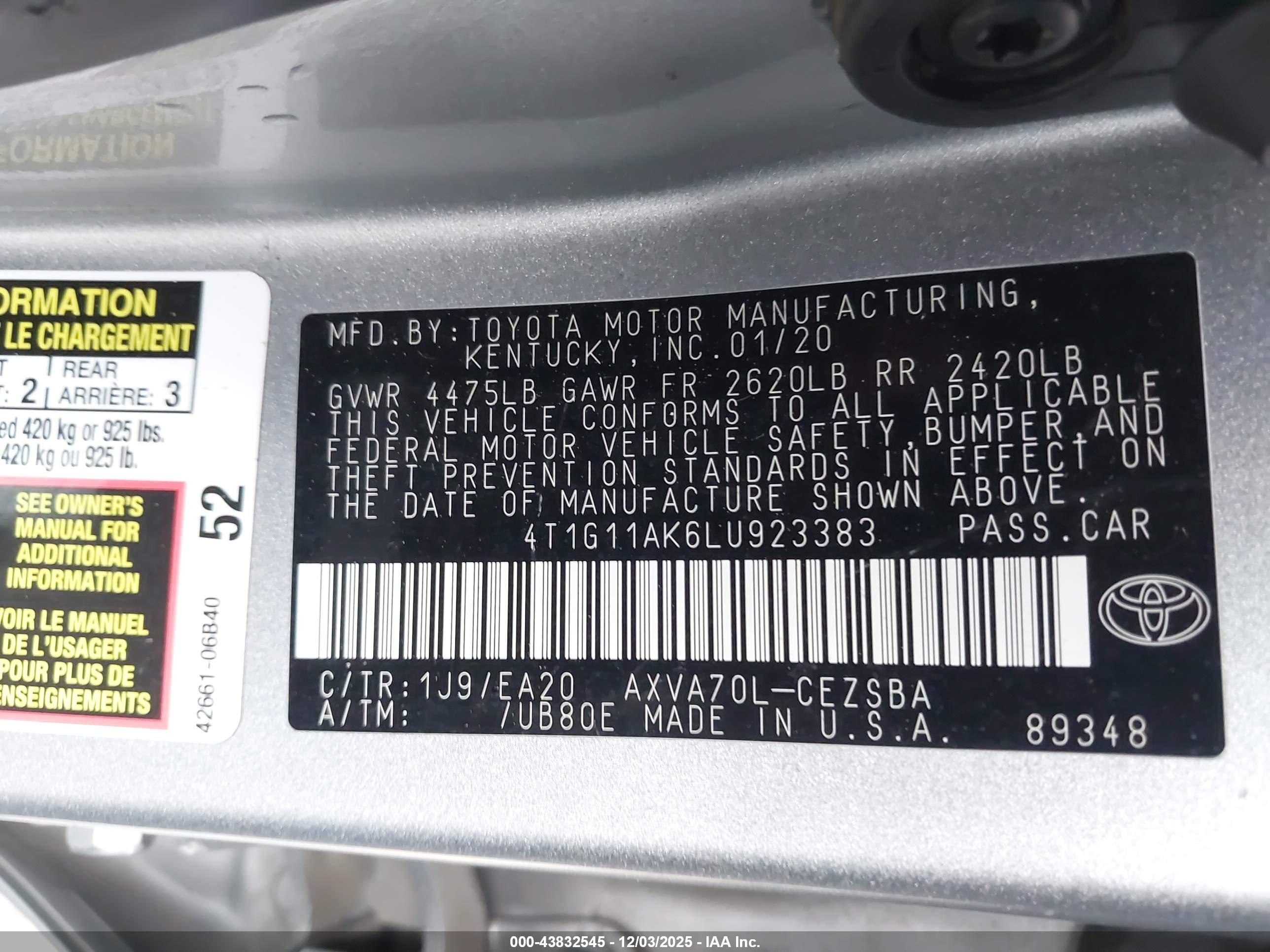 TOYOTA CAMRY image 9