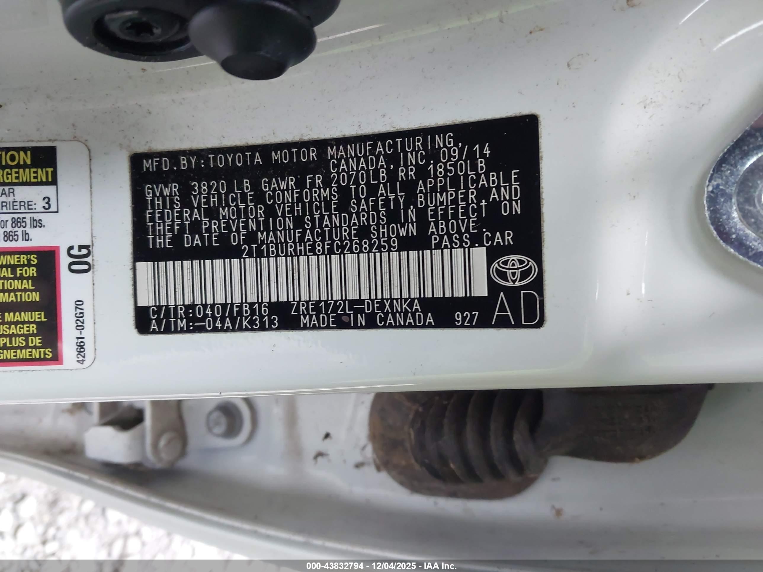 TOYOTA COROLLA image 9