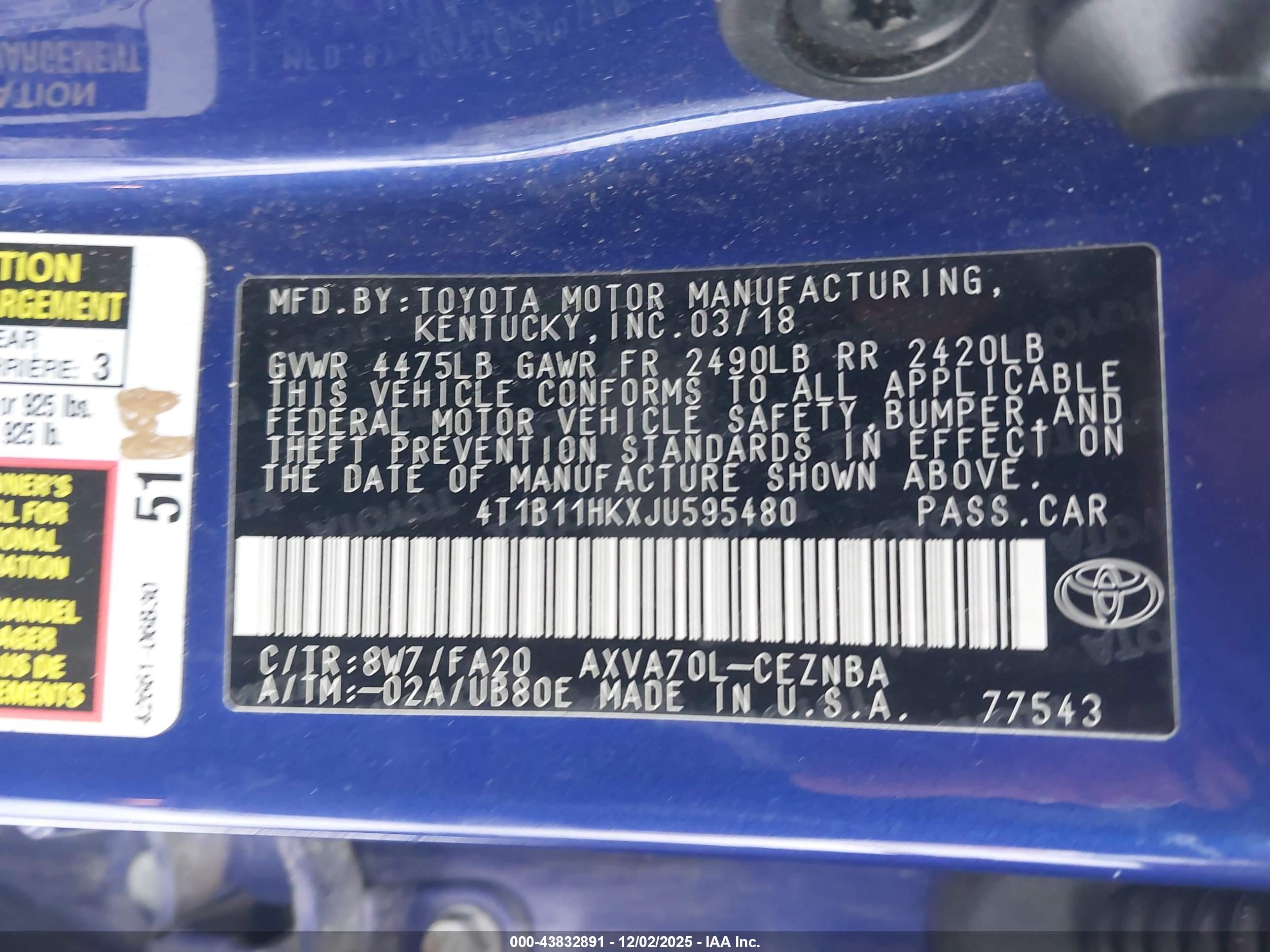 TOYOTA CAMRY image 9