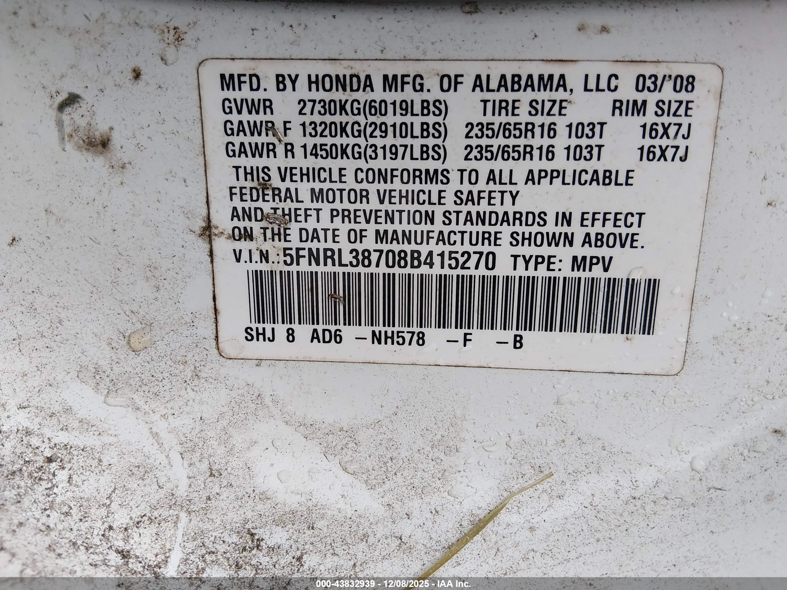 HONDA ODYSSEY image 9