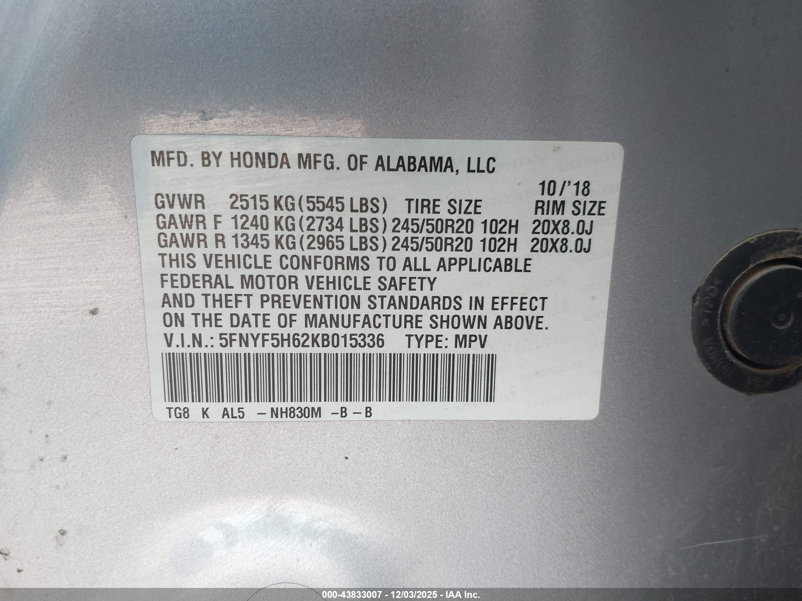 HONDA PILOT image 9