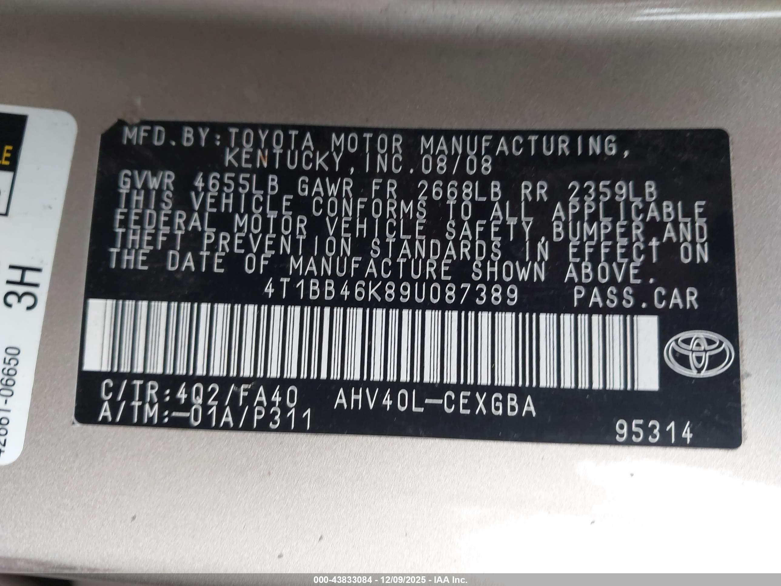 TOYOTA CAMRY image 9