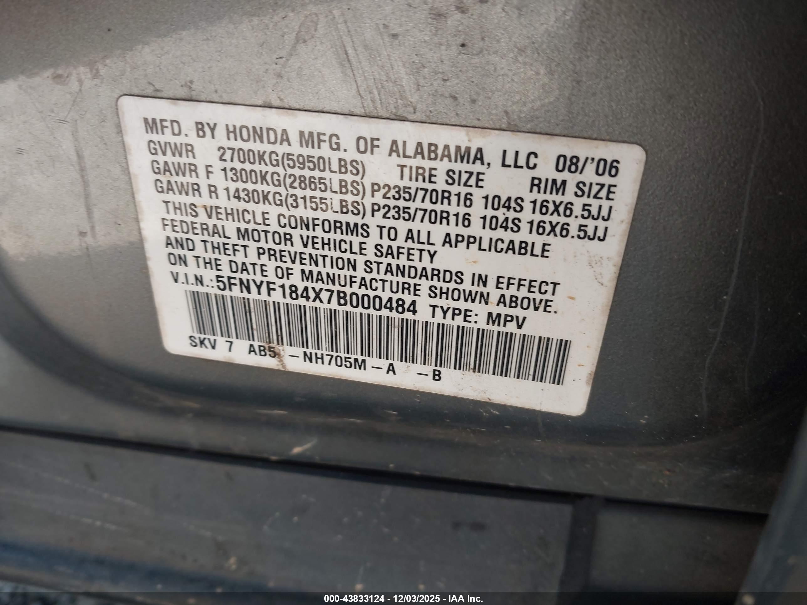 HONDA PILOT image 9