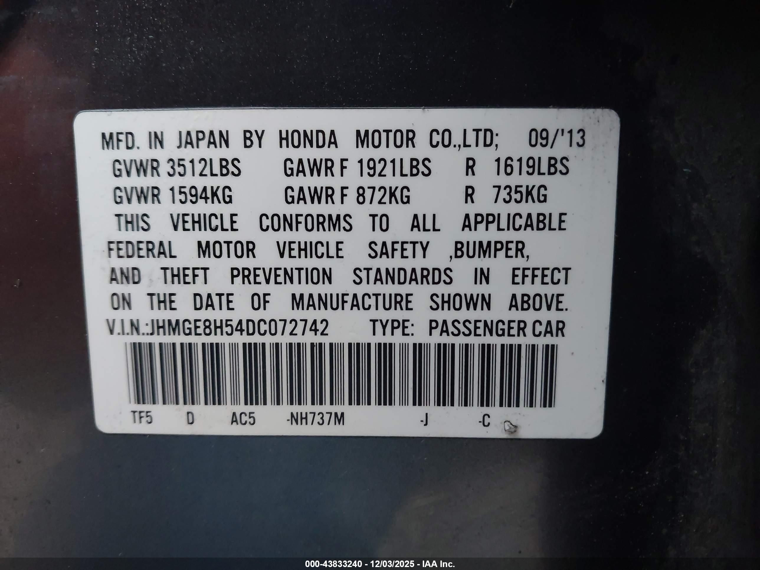 HONDA FIT image 9