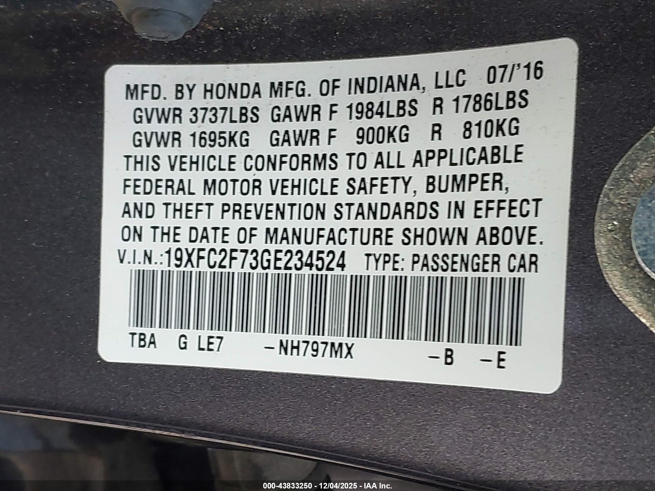 HONDA CIVIC image 9