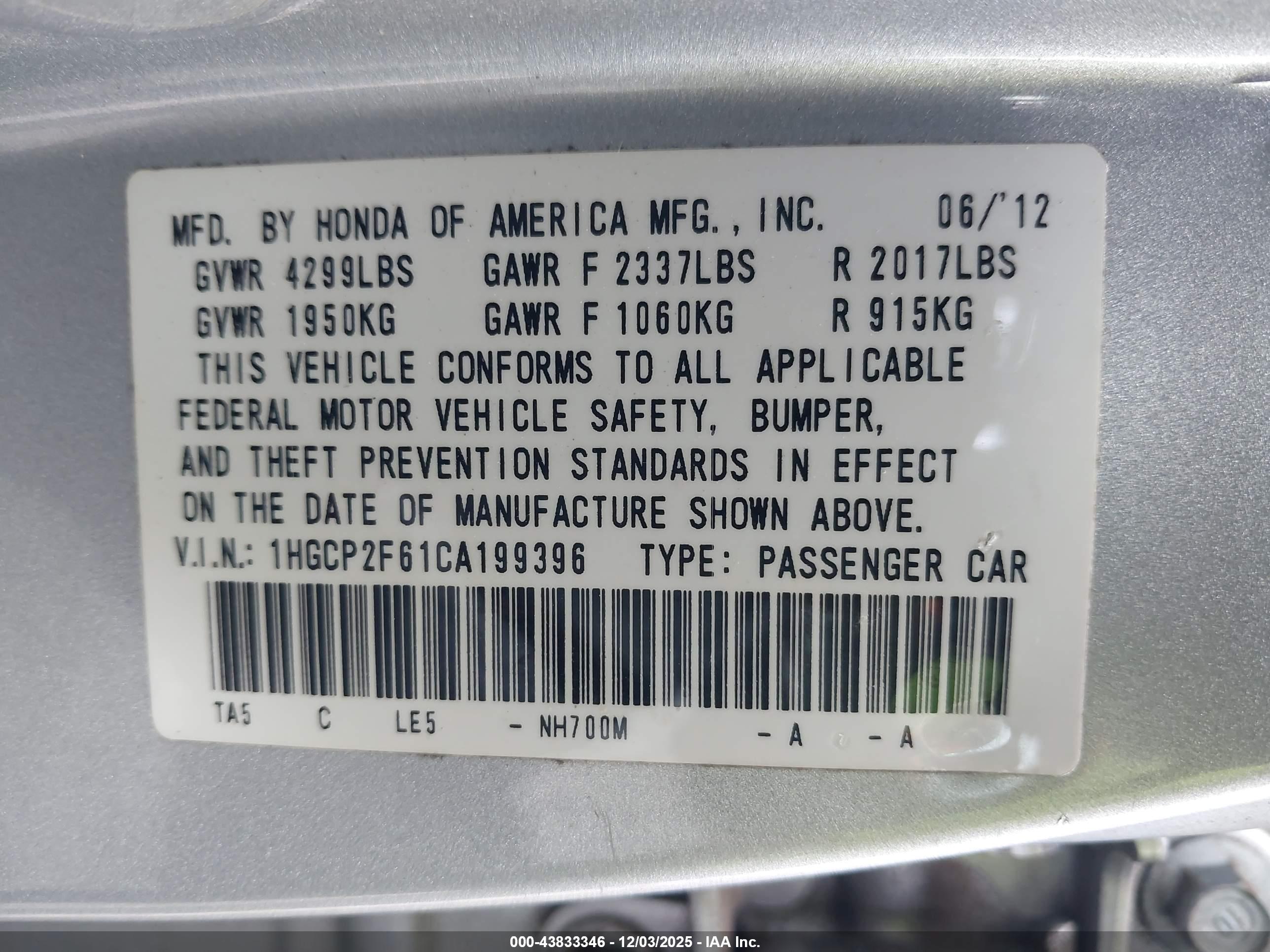 HONDA ACCORD image 9