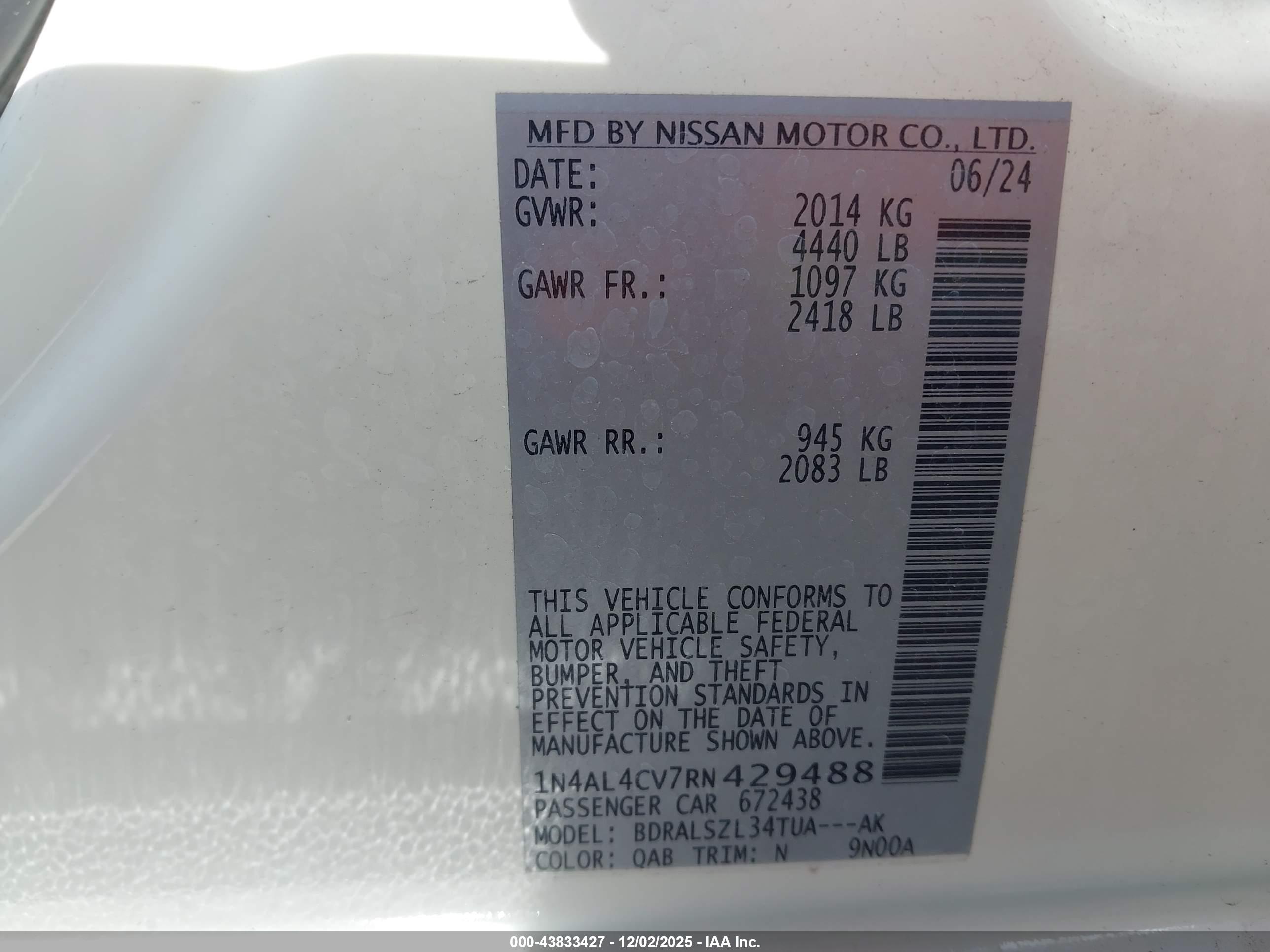 NISSAN ALTIMA image 9