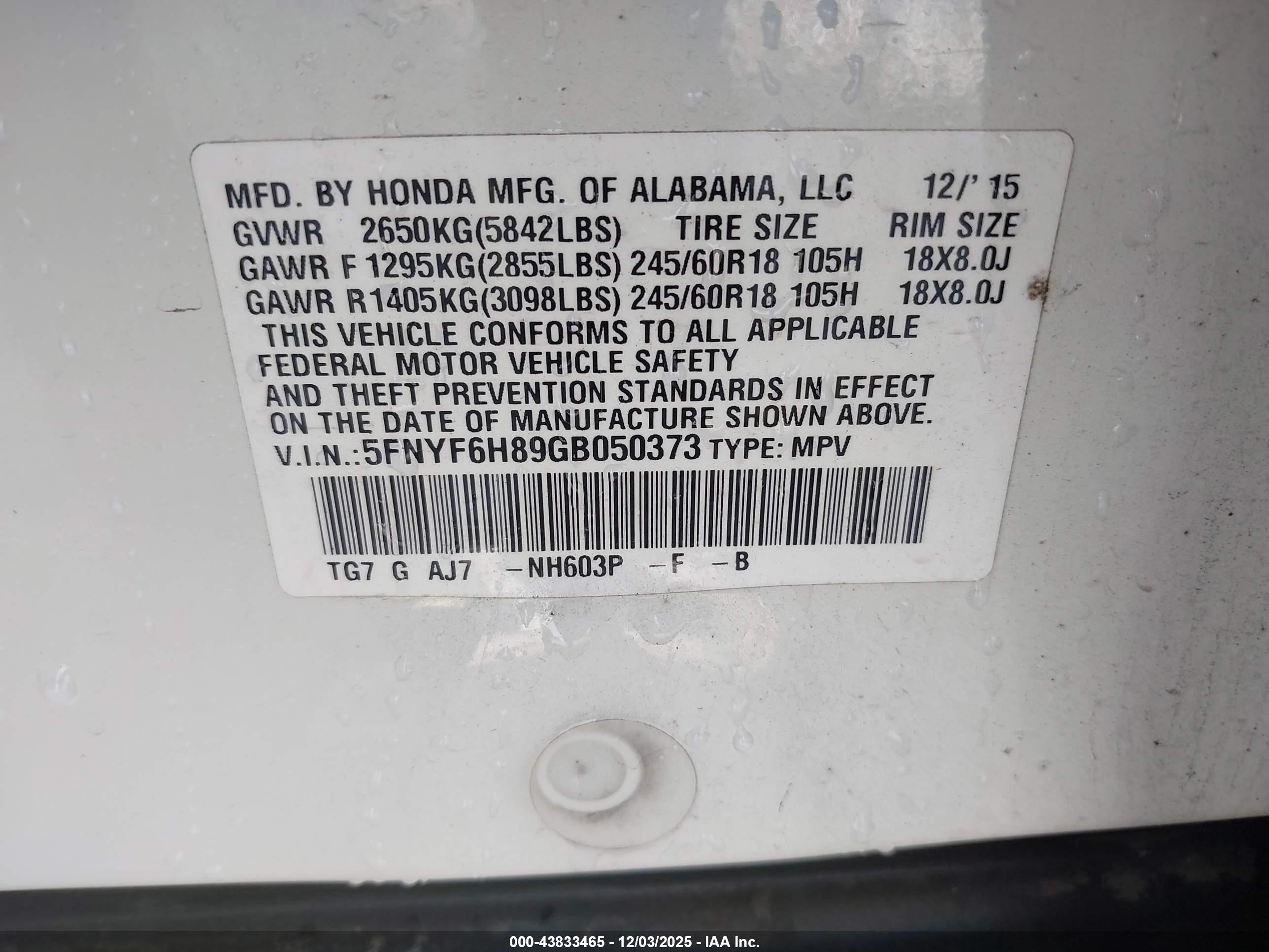 HONDA PILOT image 9