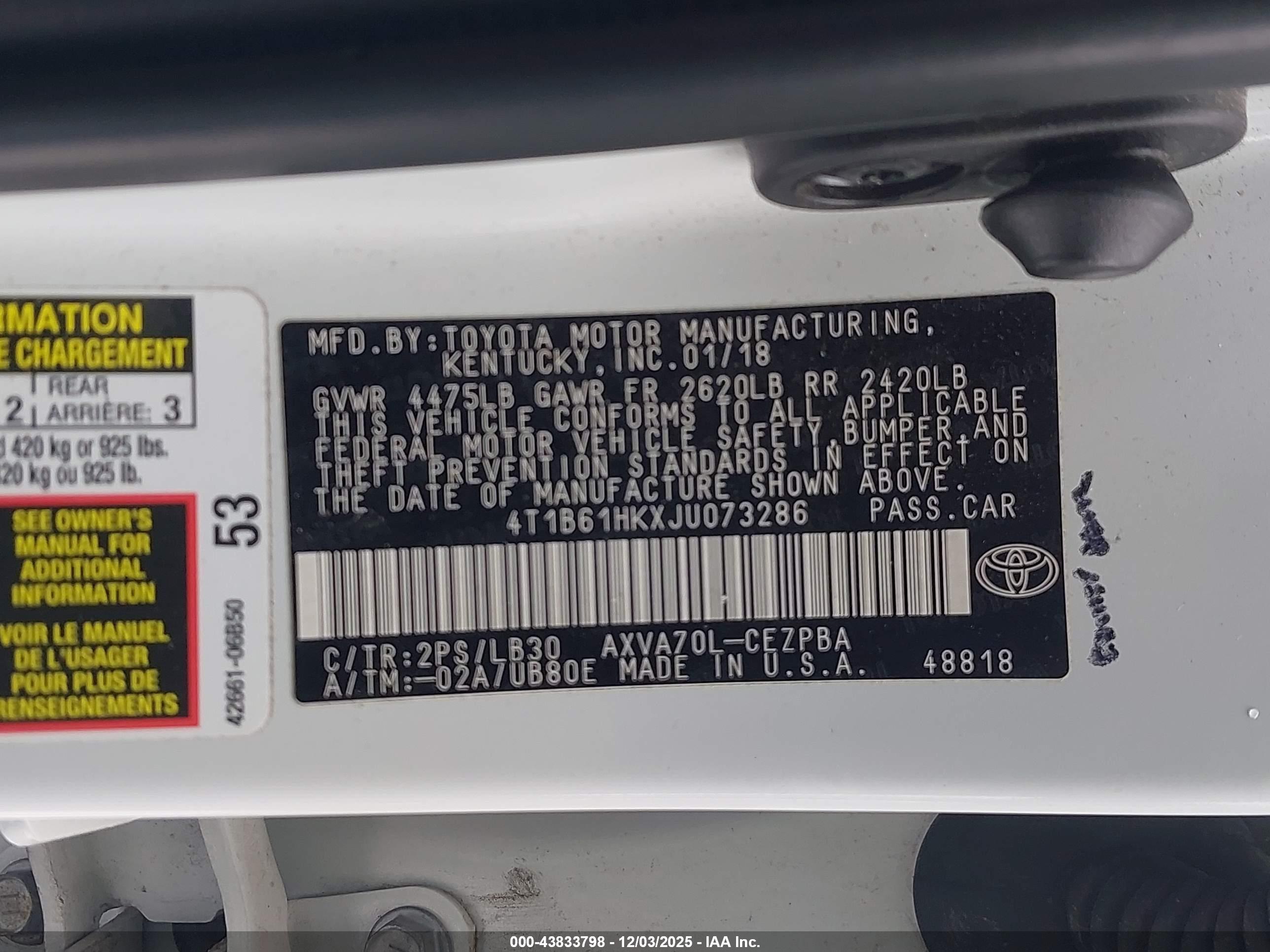 TOYOTA CAMRY image 9