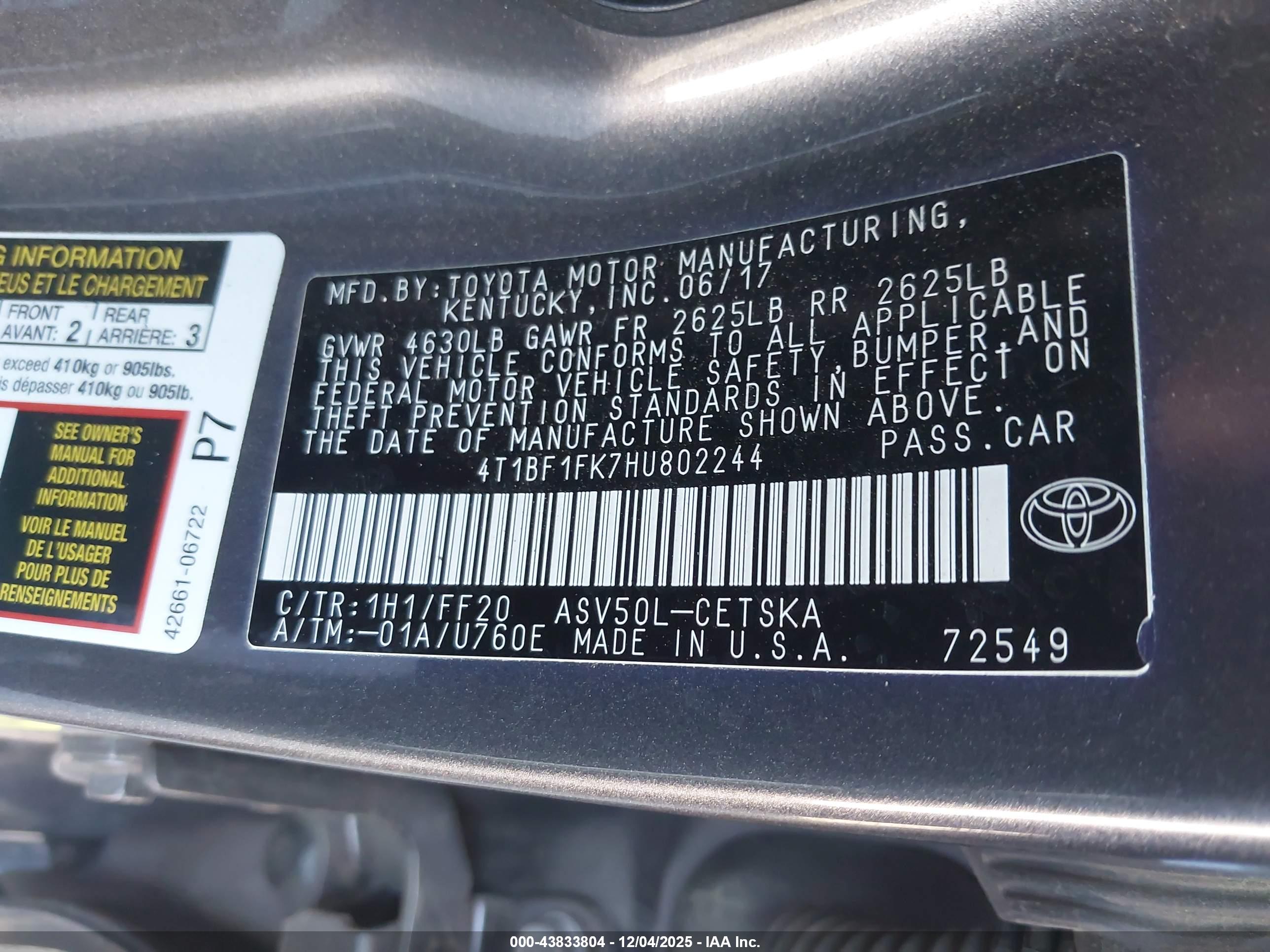 TOYOTA CAMRY image 9