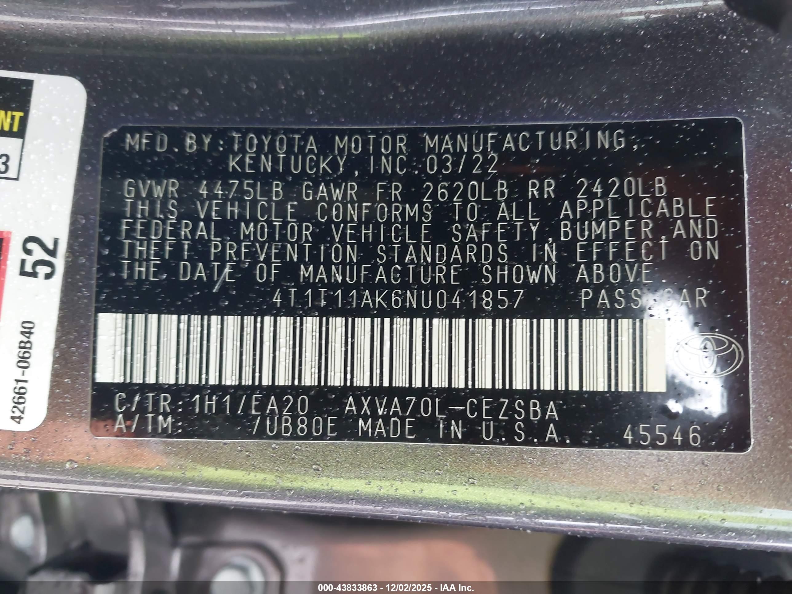 TOYOTA CAMRY image 9