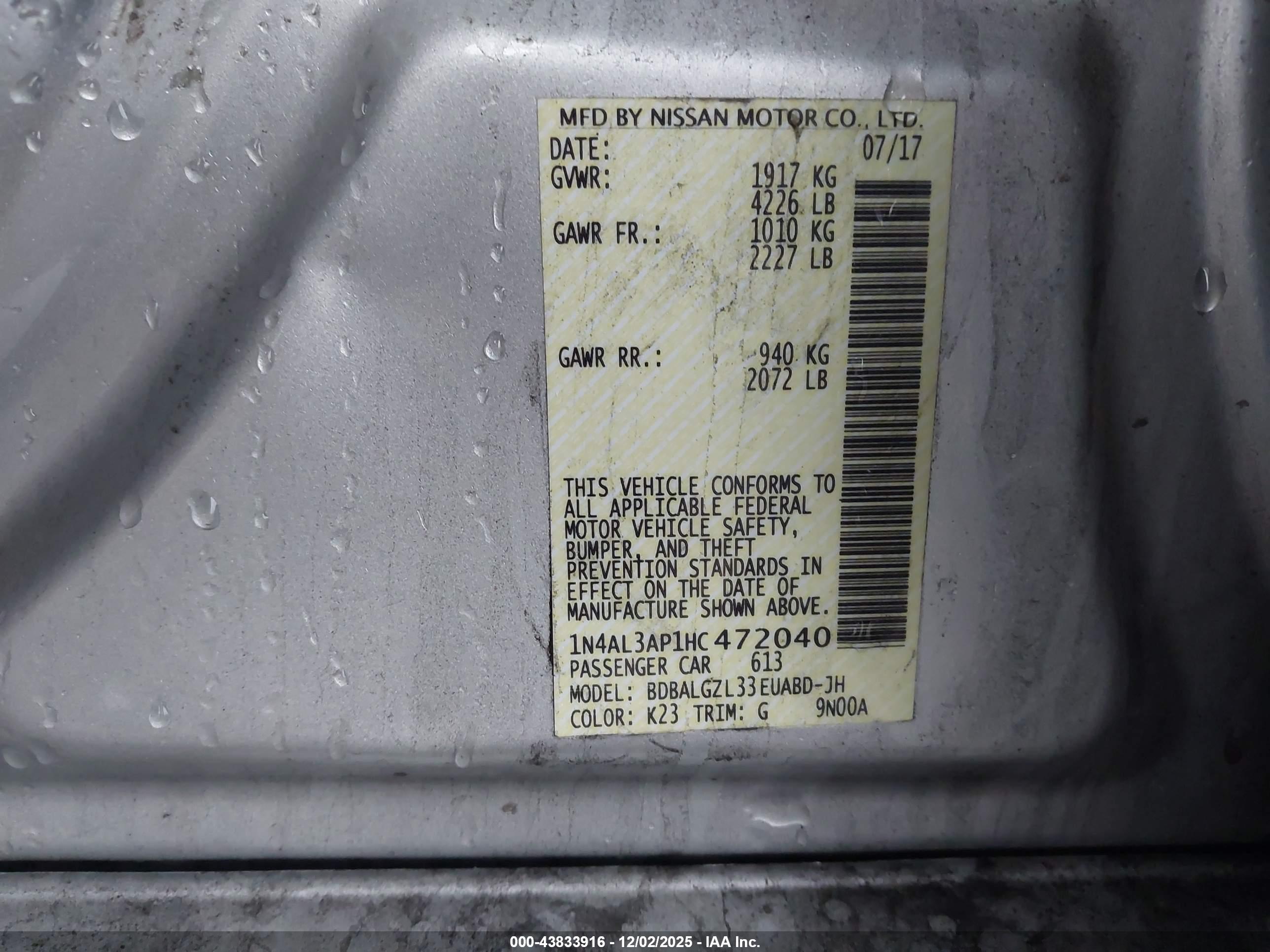 NISSAN ALTIMA image 9