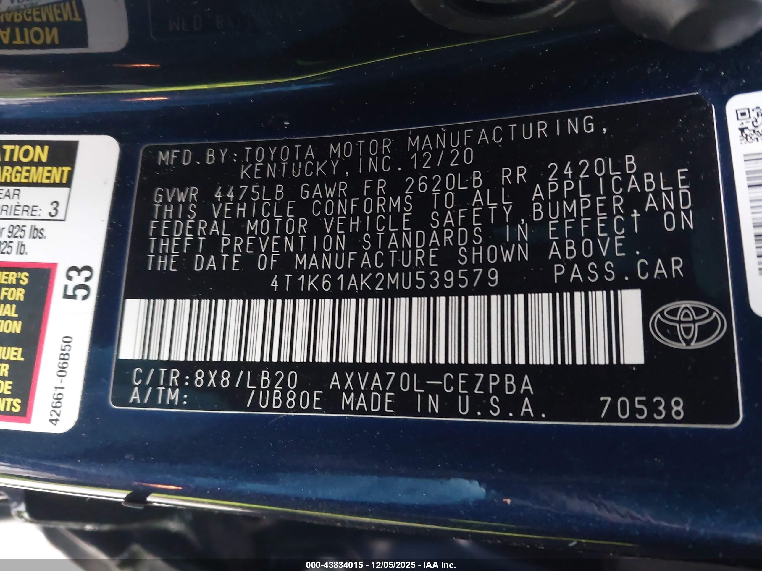 TOYOTA CAMRY image 9