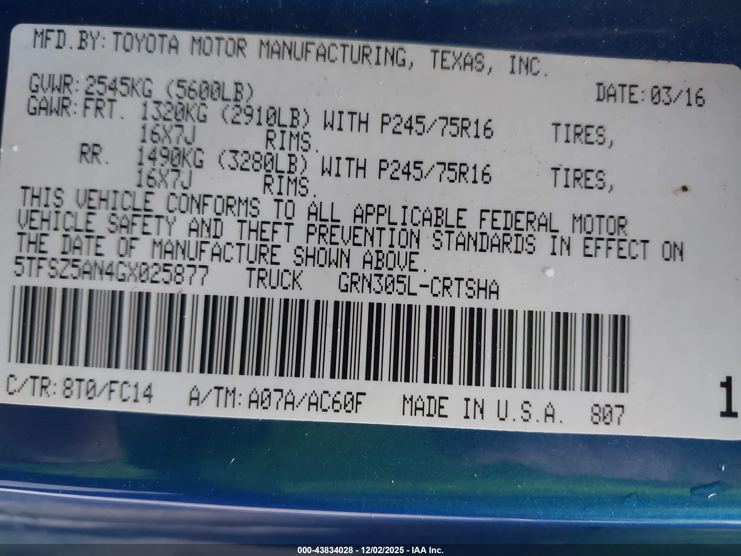TOYOTA TACOMA image 9