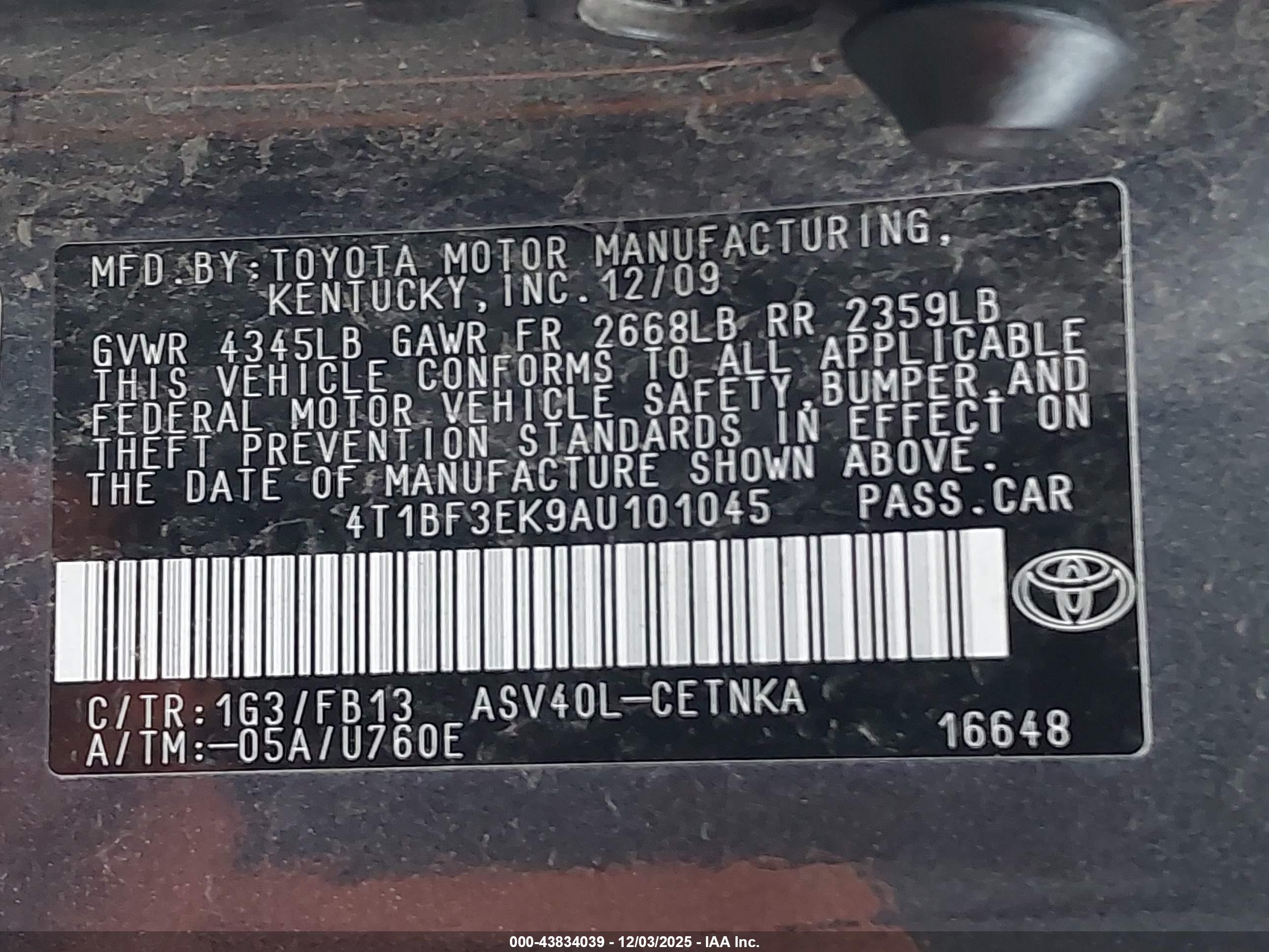 TOYOTA CAMRY image 9