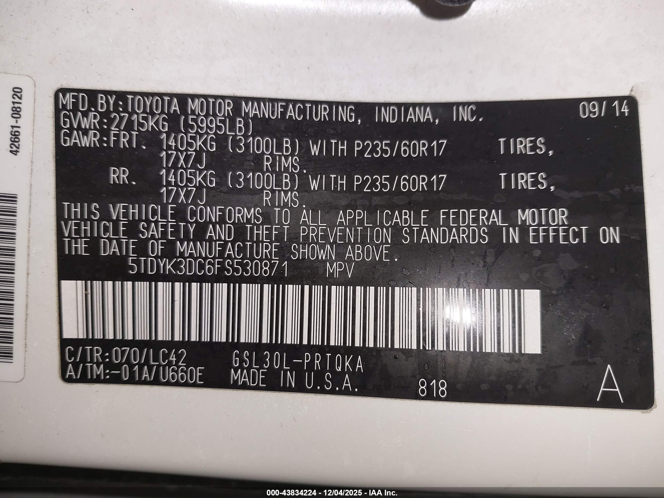 TOYOTA SIENNA image 9