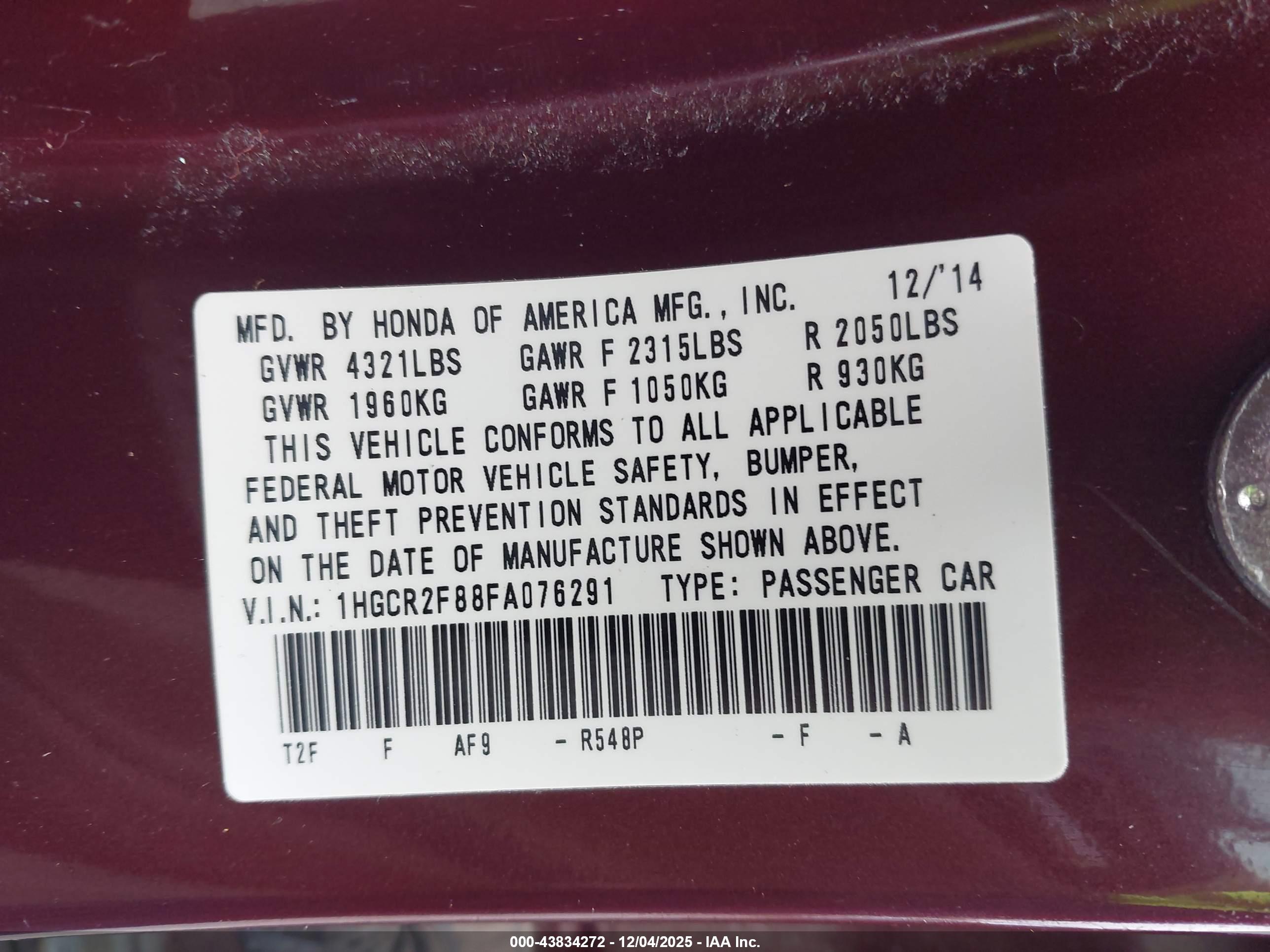 HONDA ACCORD image 9