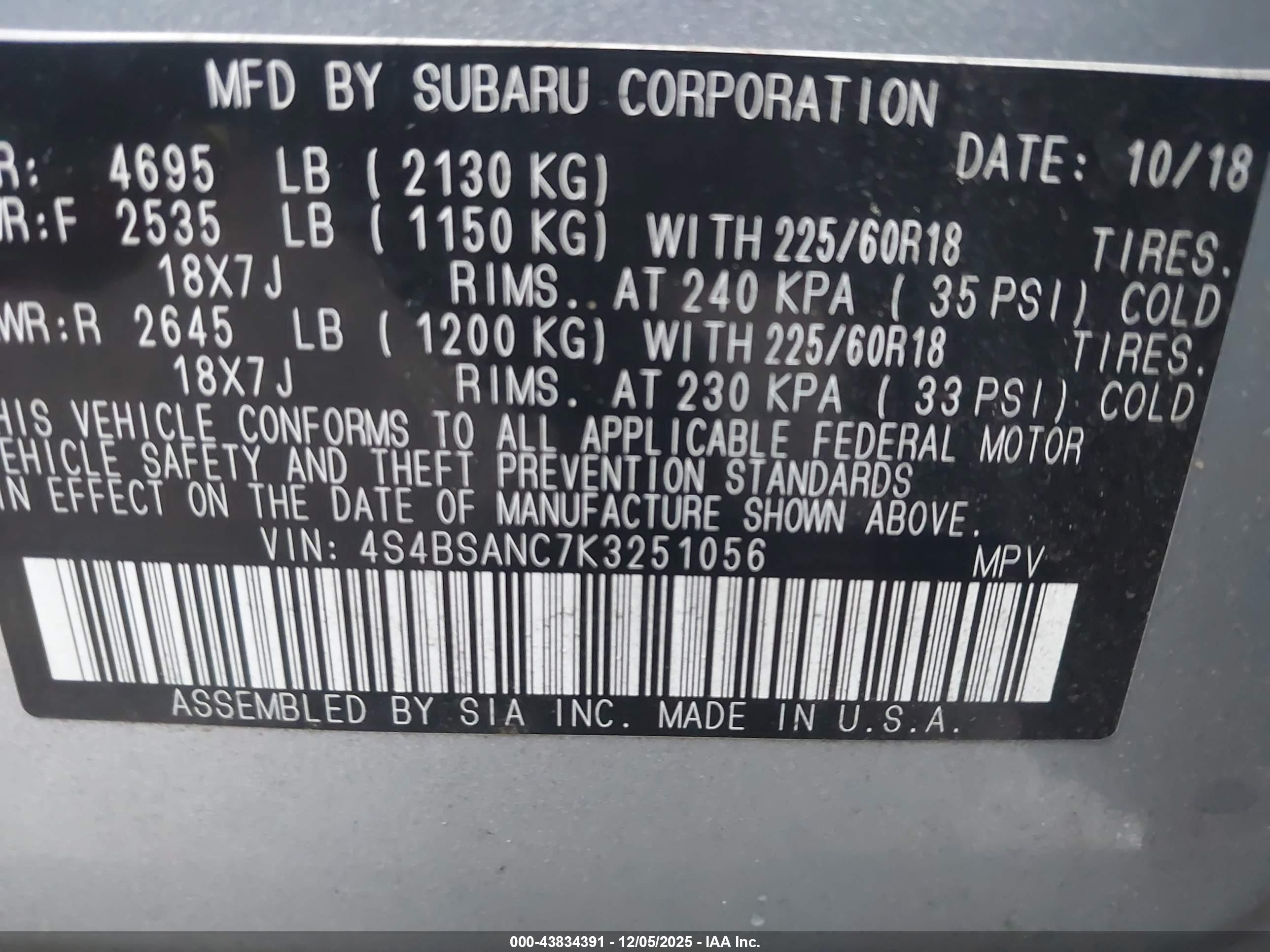 SUBARU OUTBACK image 9