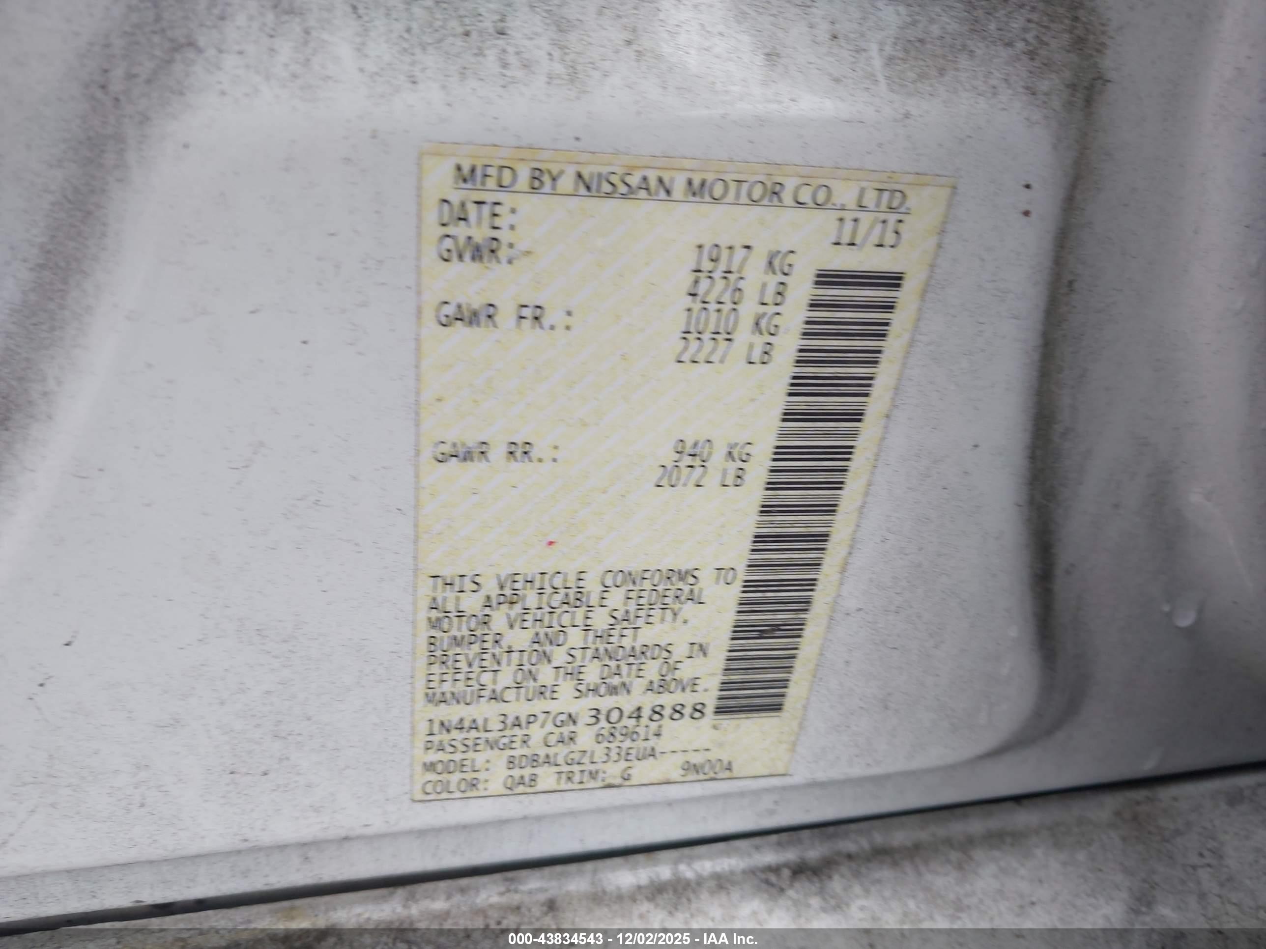 NISSAN ALTIMA image 9