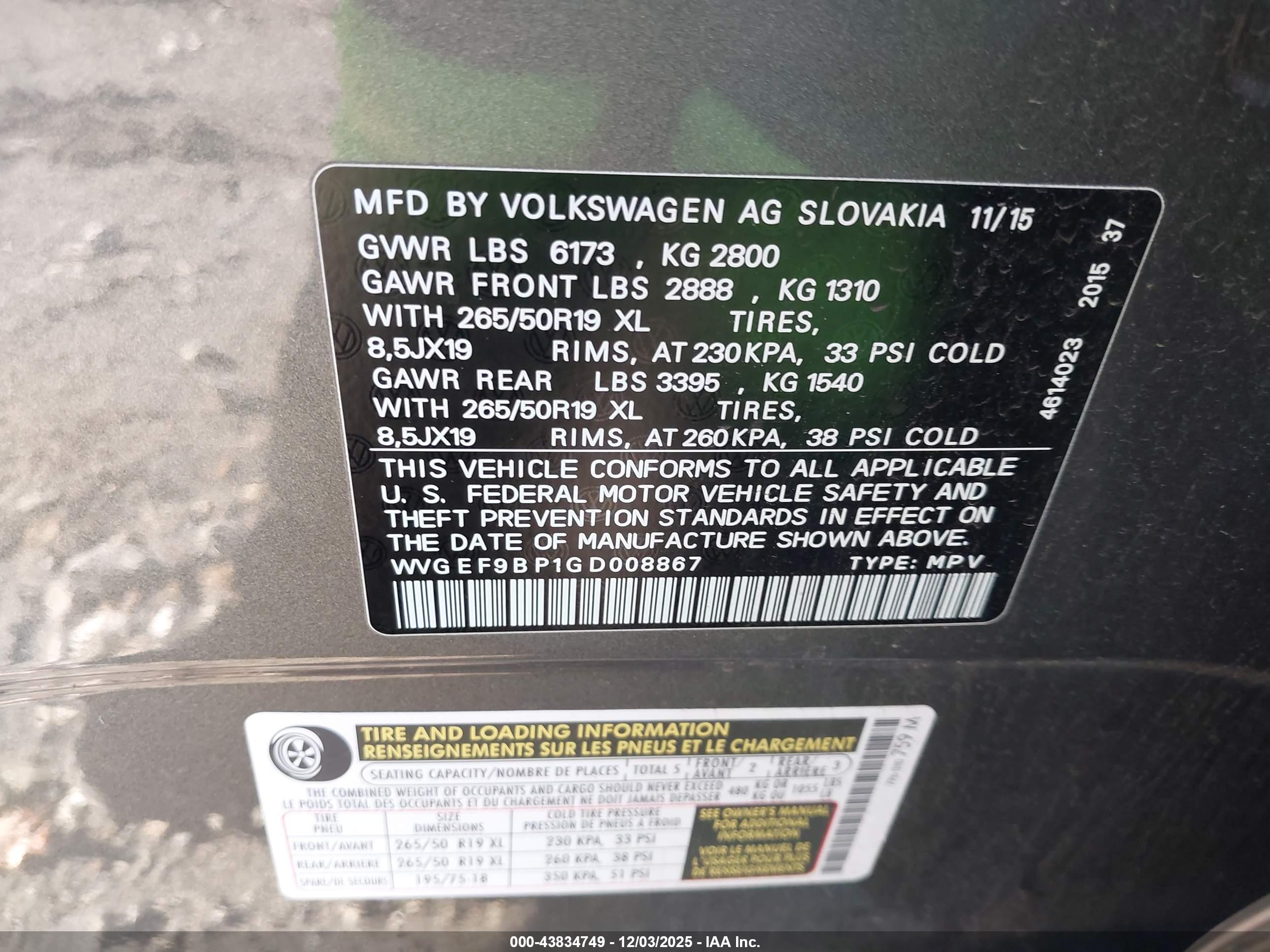 VOLKSWAGEN TOUAREG image 9