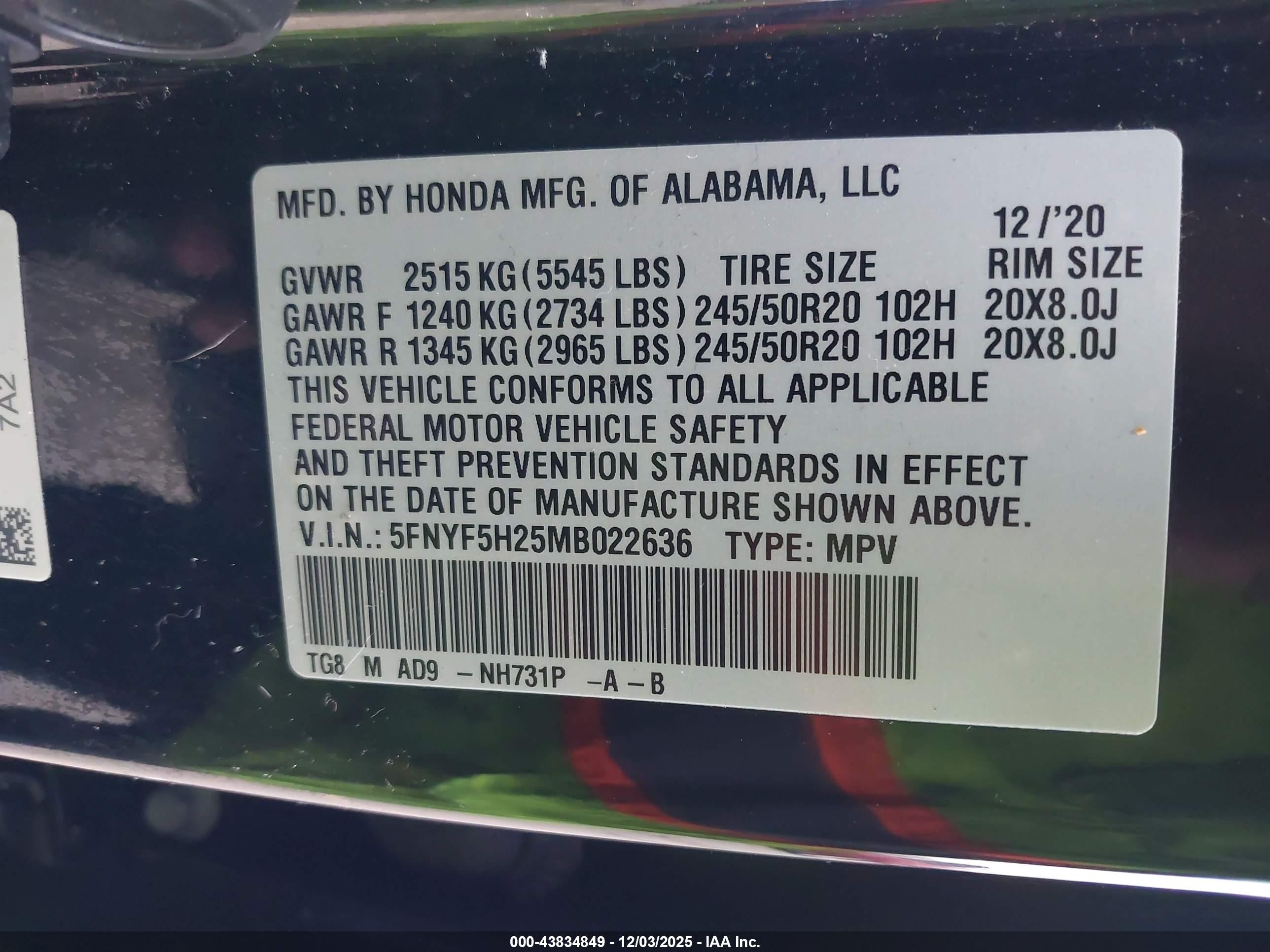 HONDA PILOT image 9