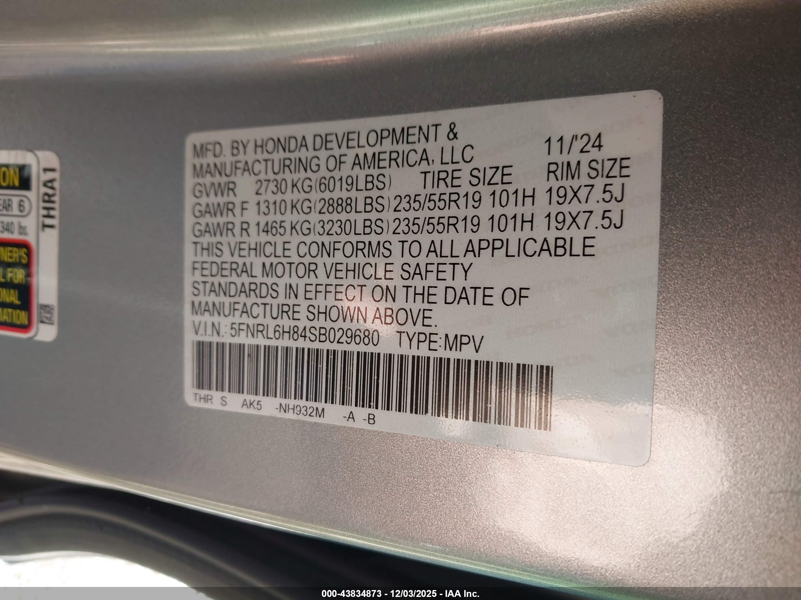 HONDA ODYSSEY image 9