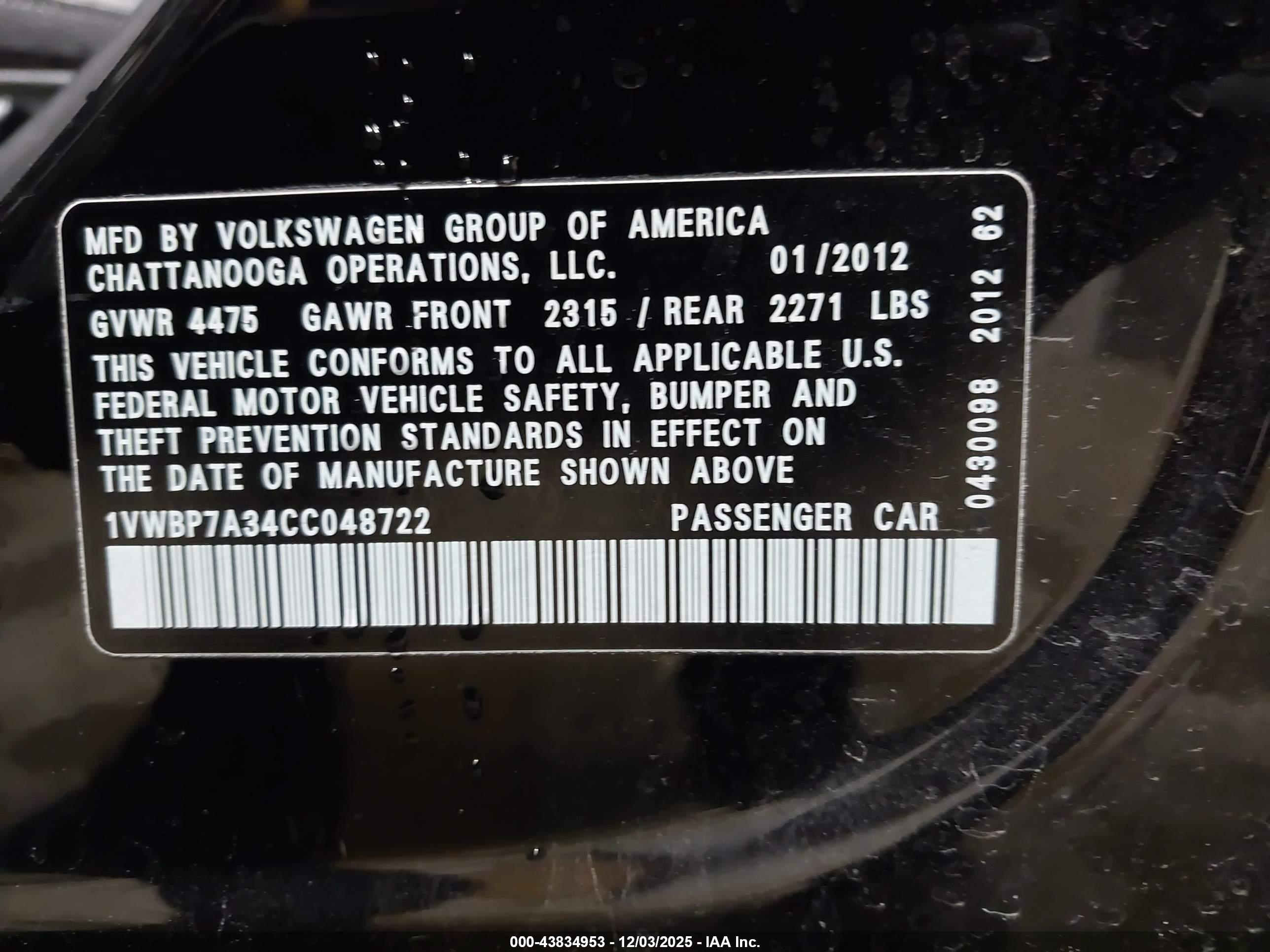 VOLKSWAGEN PASSAT image 9