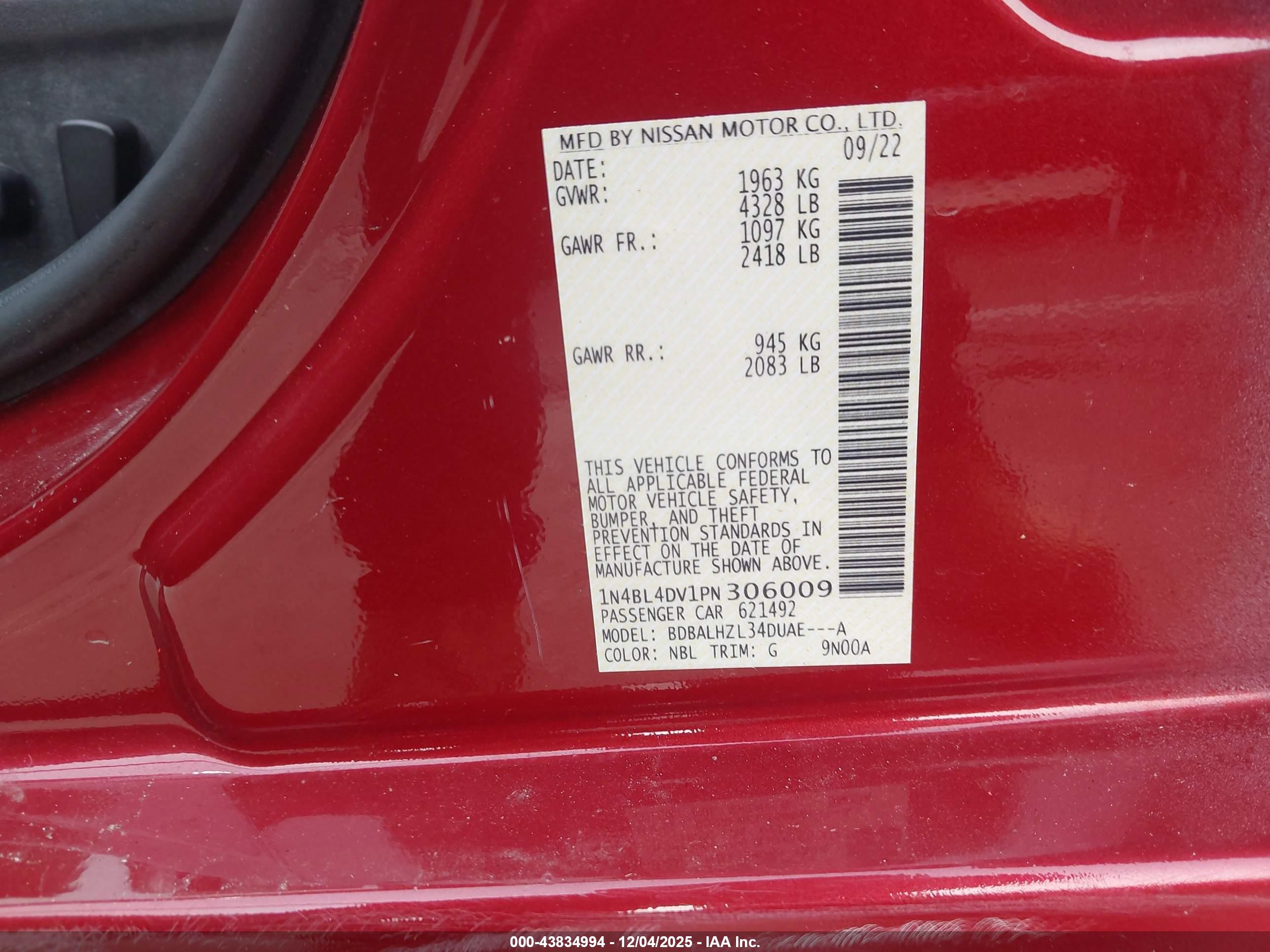 NISSAN ALTIMA image 9