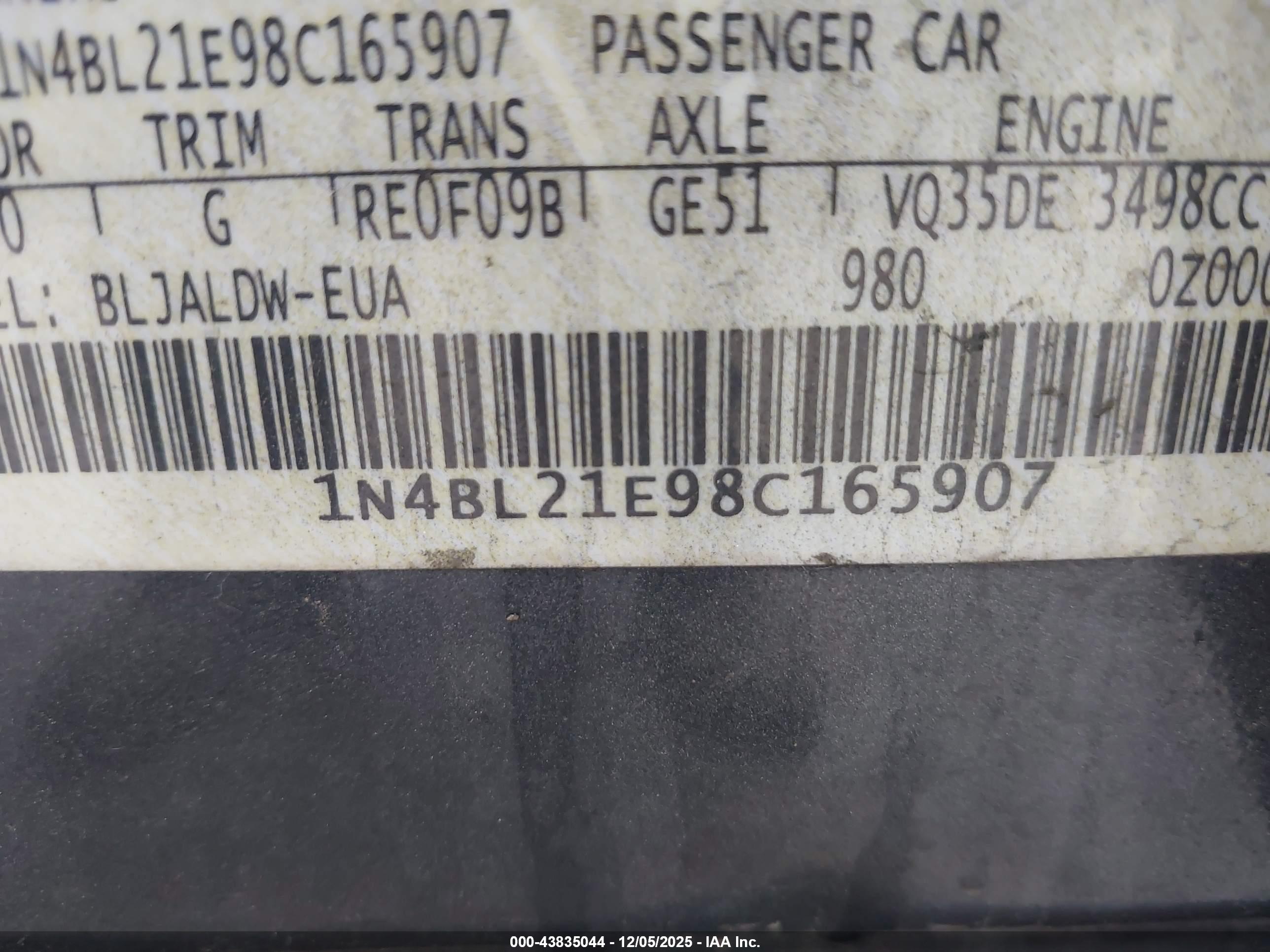 NISSAN ALTIMA image 9