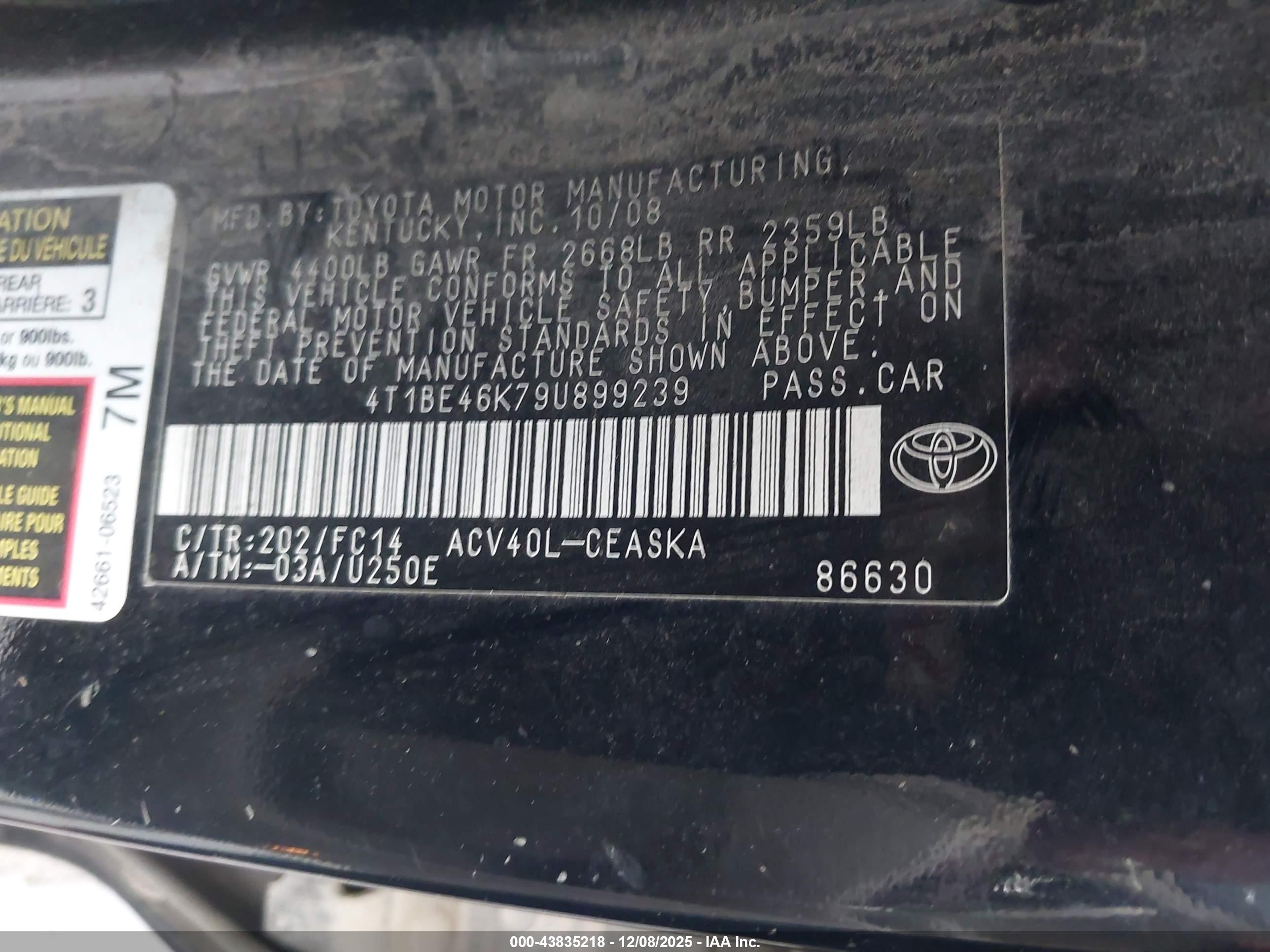 TOYOTA CAMRY image 9