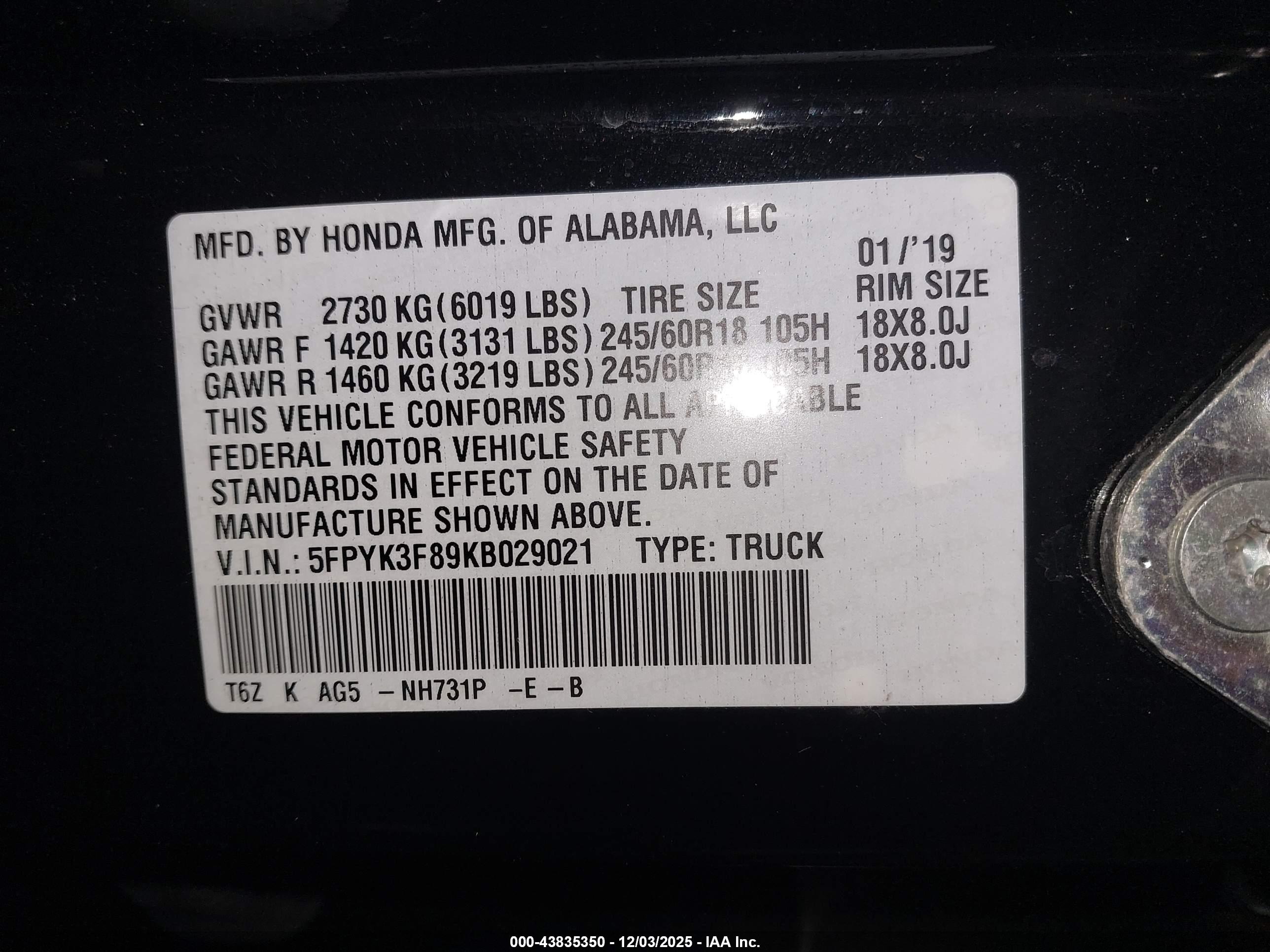 HONDA RIDGELINE image 9