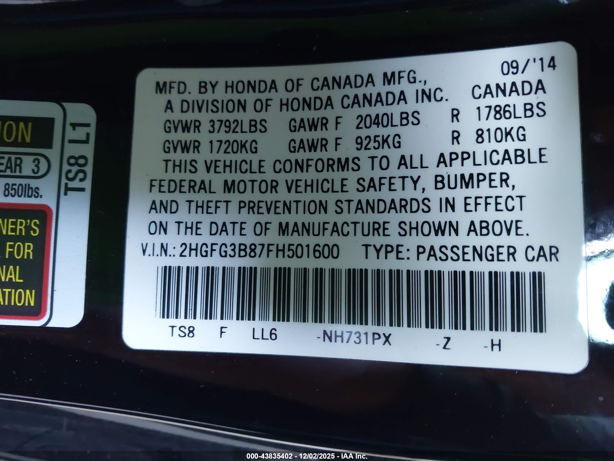 HONDA CIVIC image 9