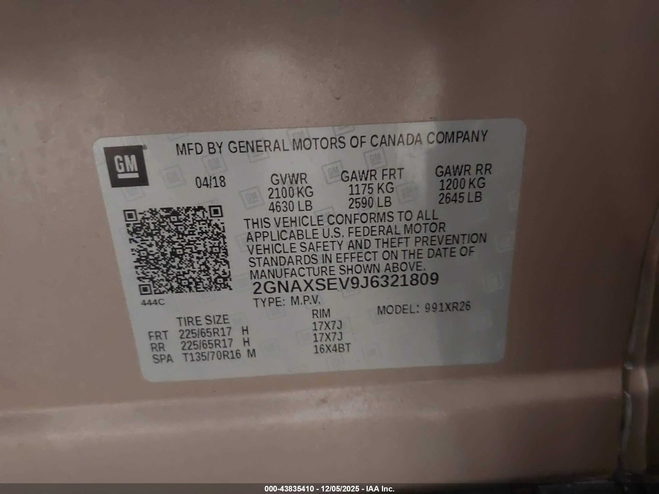 CHEVROLET EQUINOX image 9