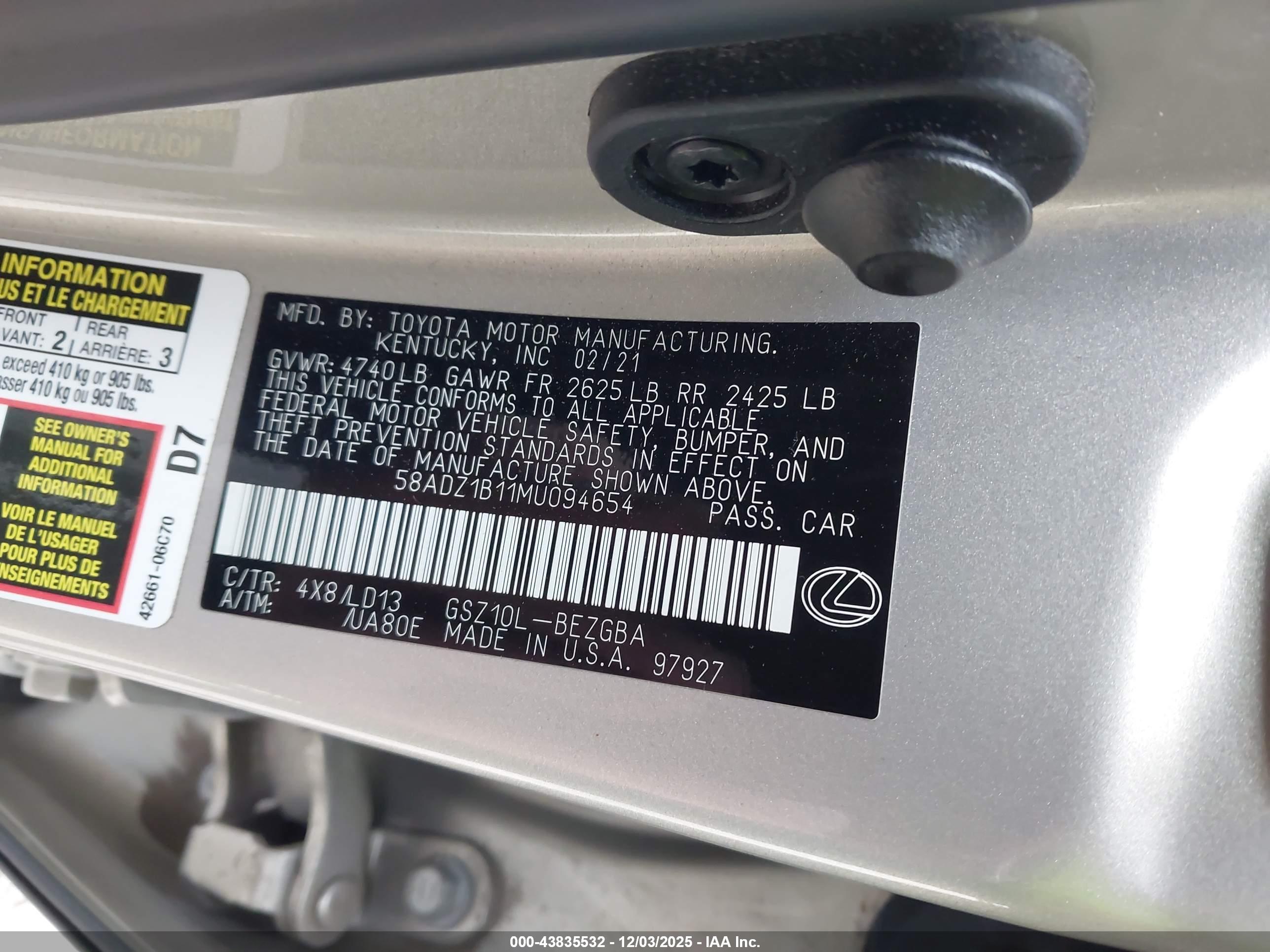 LEXUS ES image 9