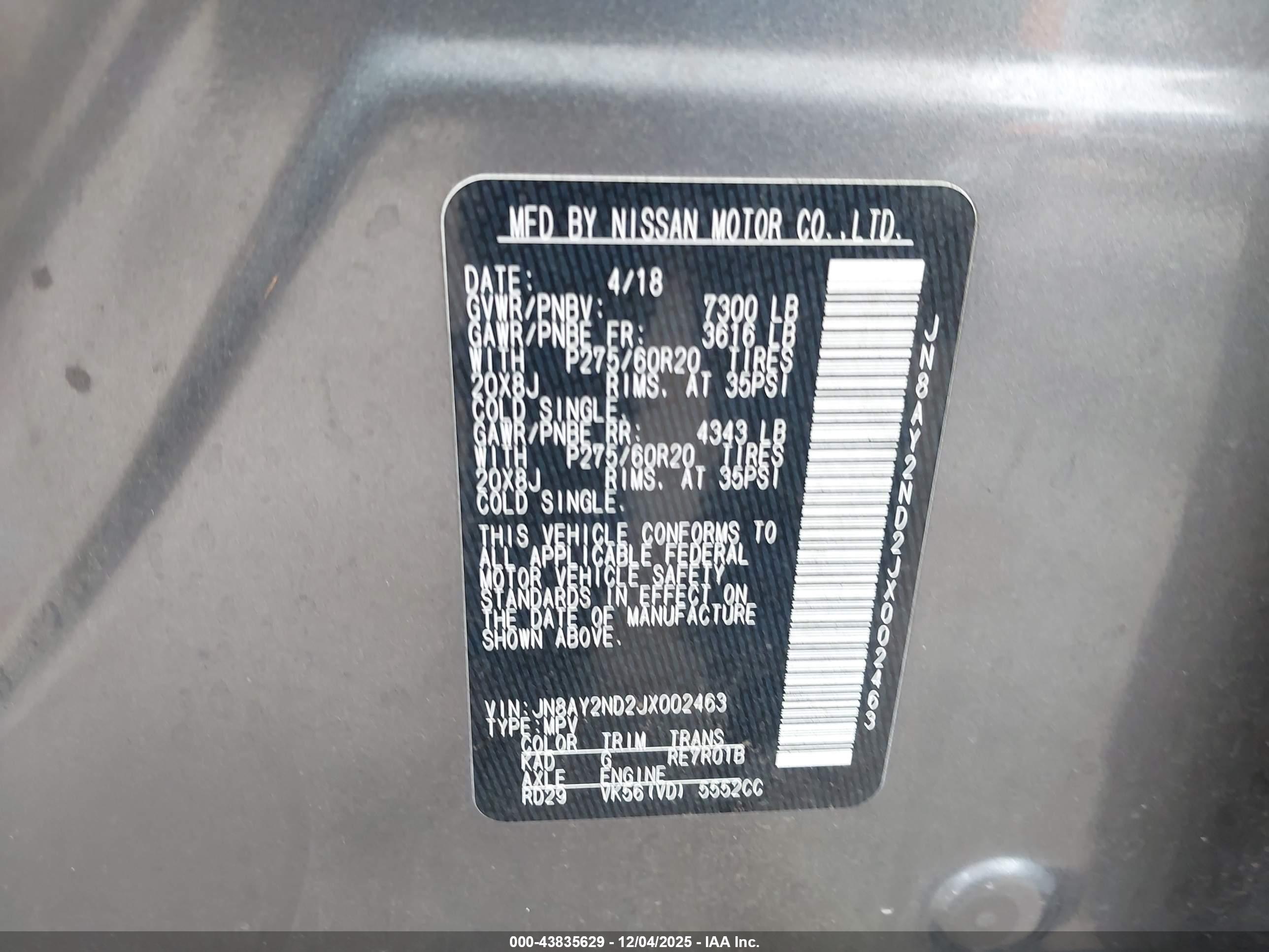 NISSAN ARMADA image 9