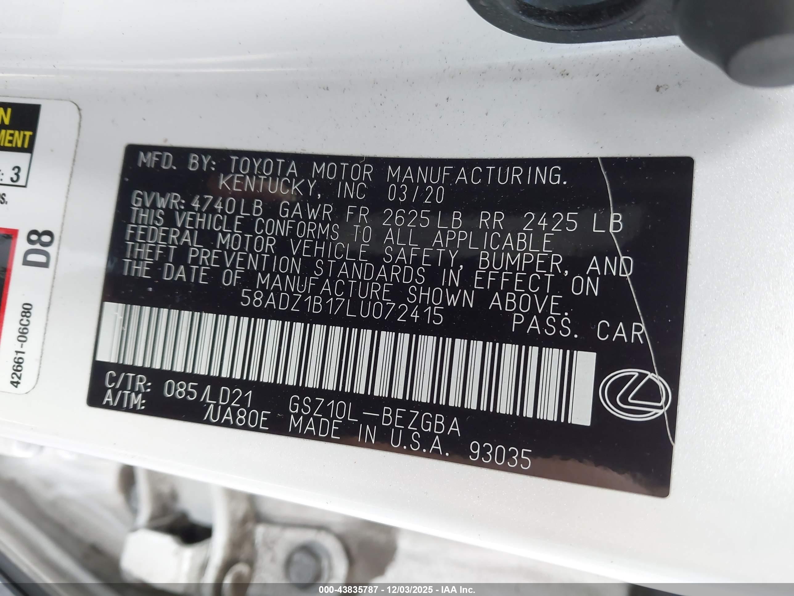 LEXUS ES image 9