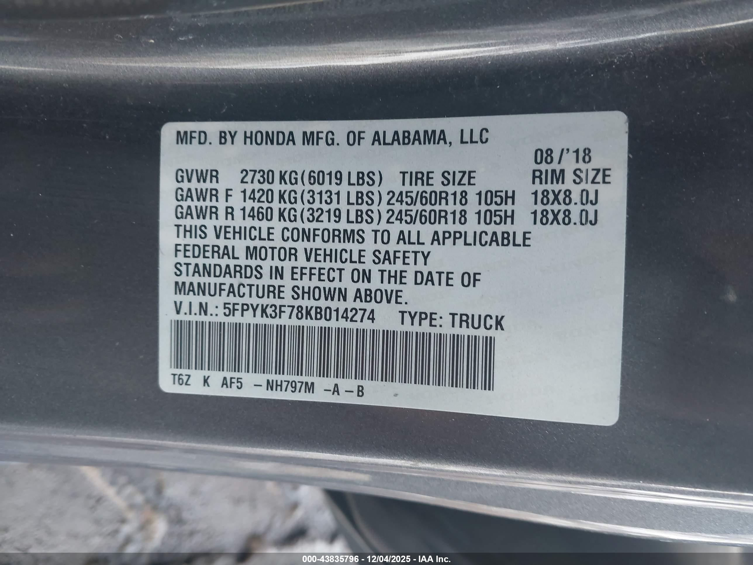 HONDA RIDGELINE image 9