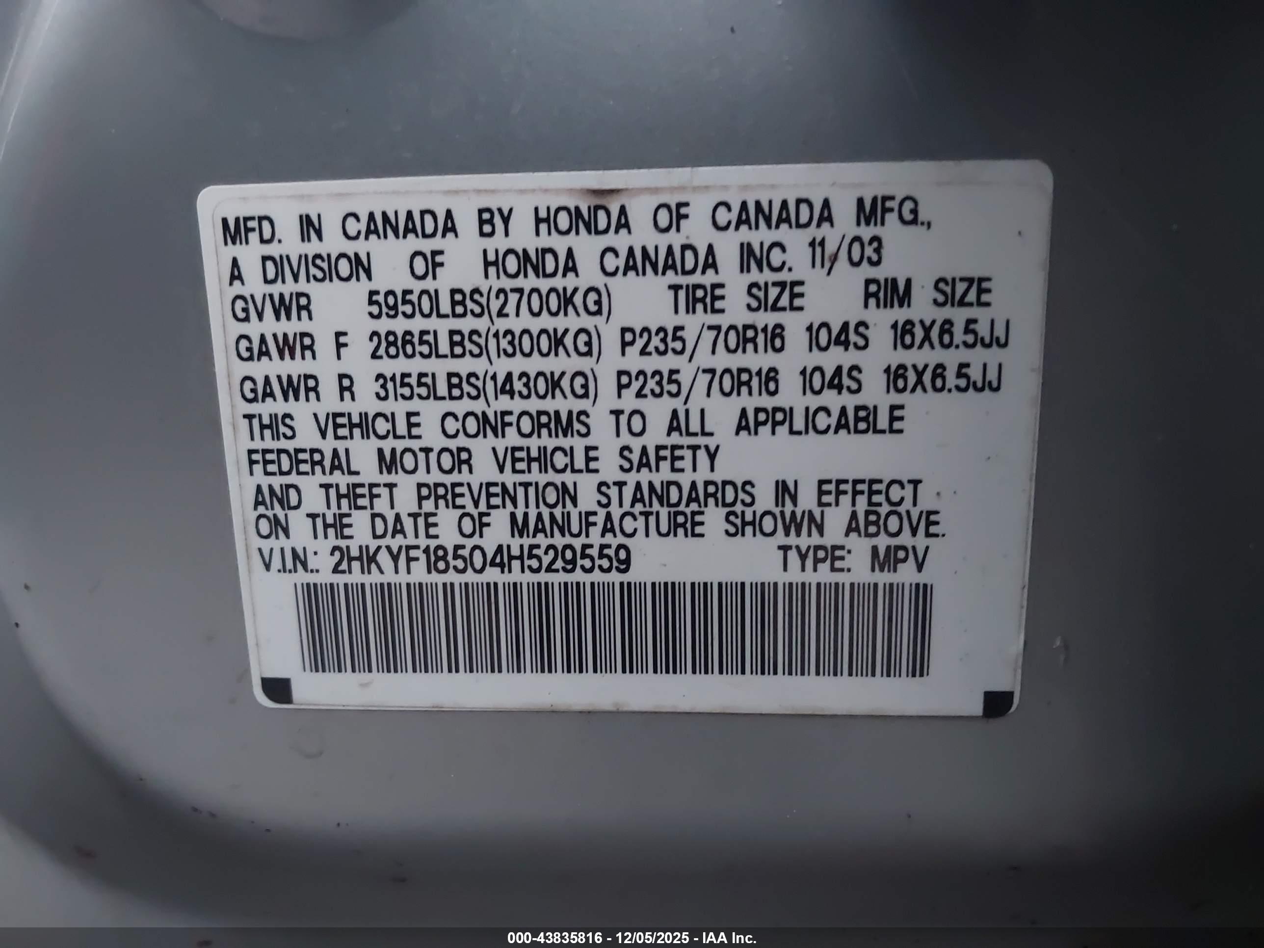 HONDA PILOT image 9