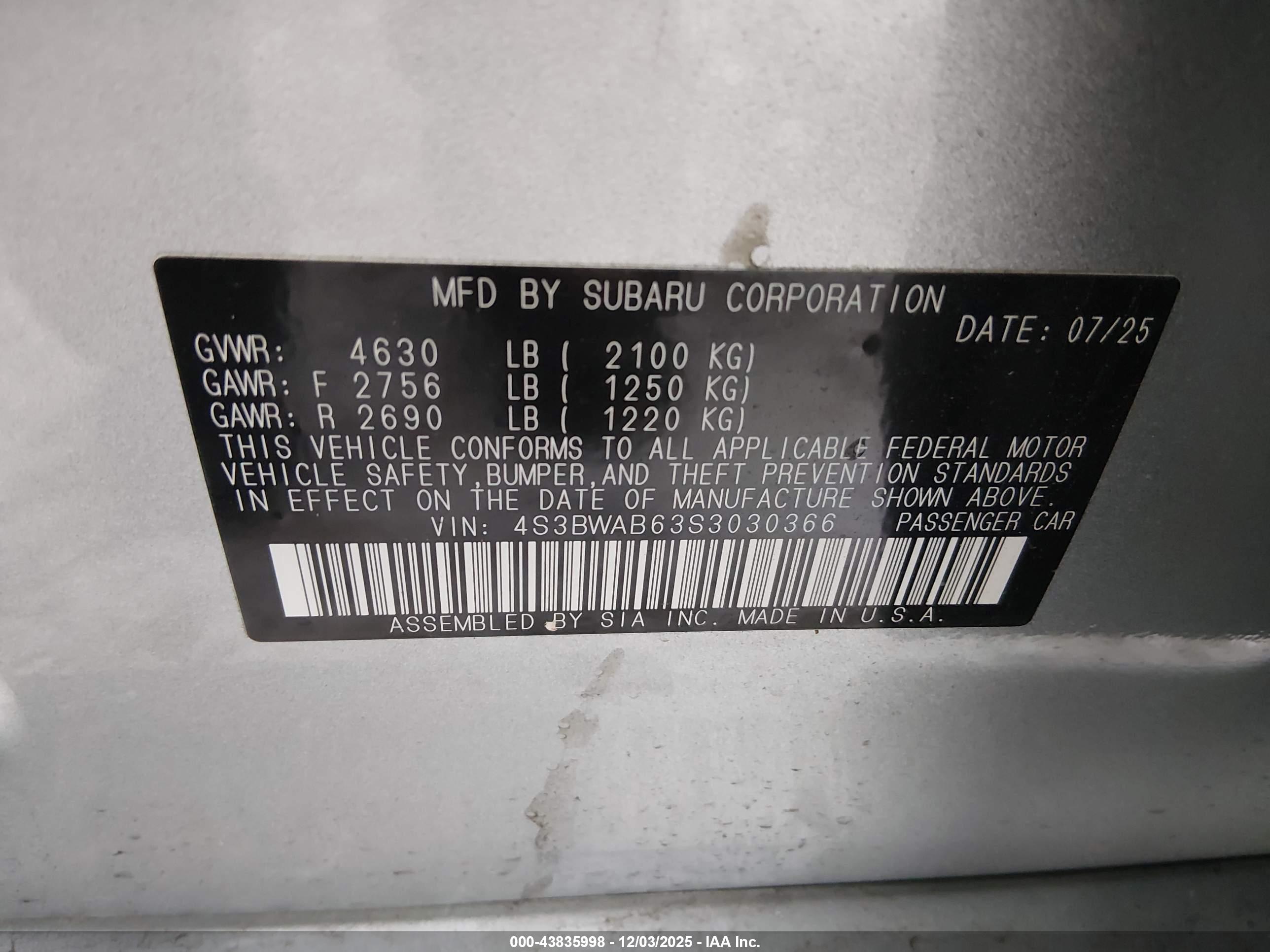 SUBARU LEGACY image 9